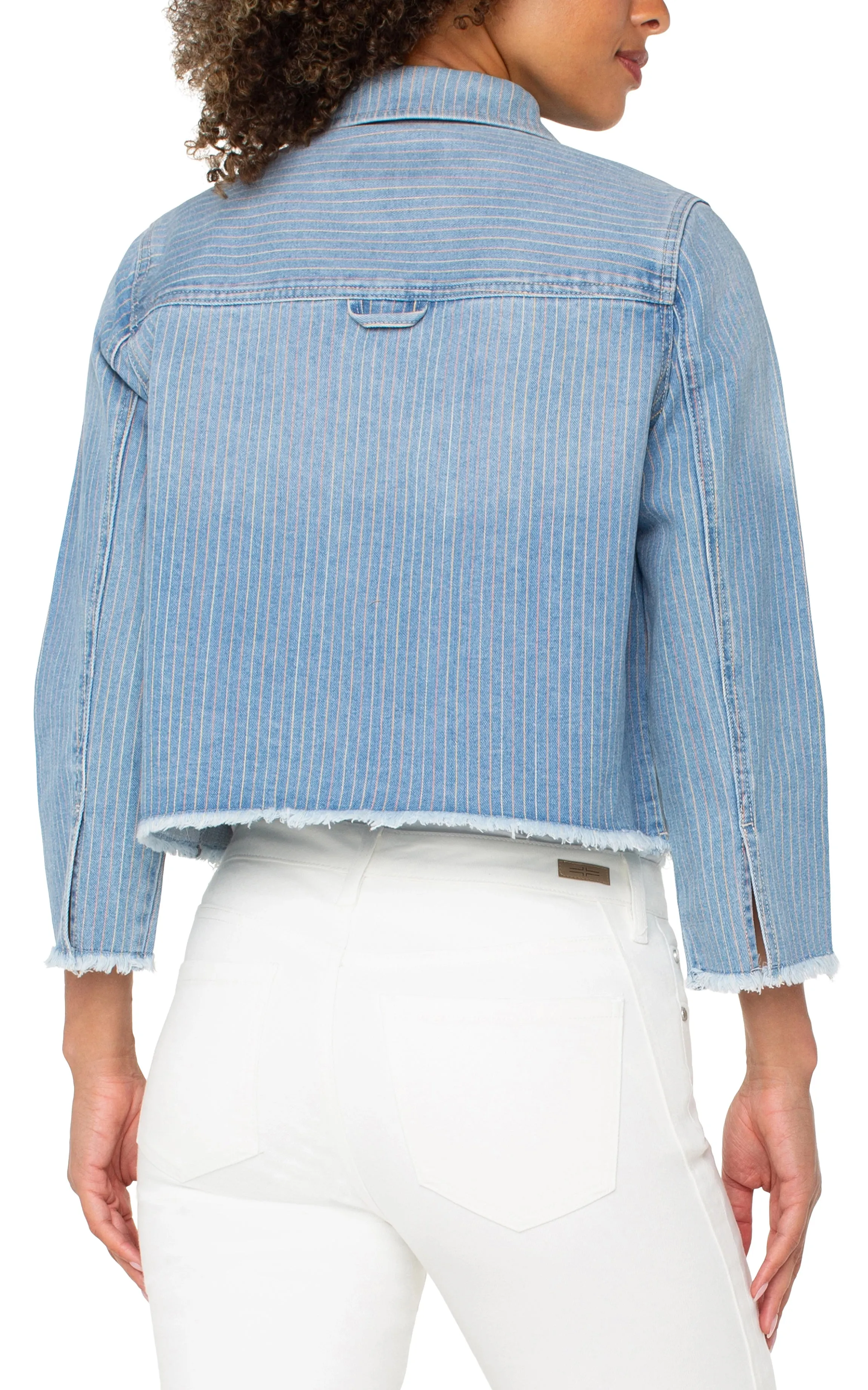 CROP SHACKET W/ FRAY HEM sold by Liverpool Jeans Company product image thumbnail 2