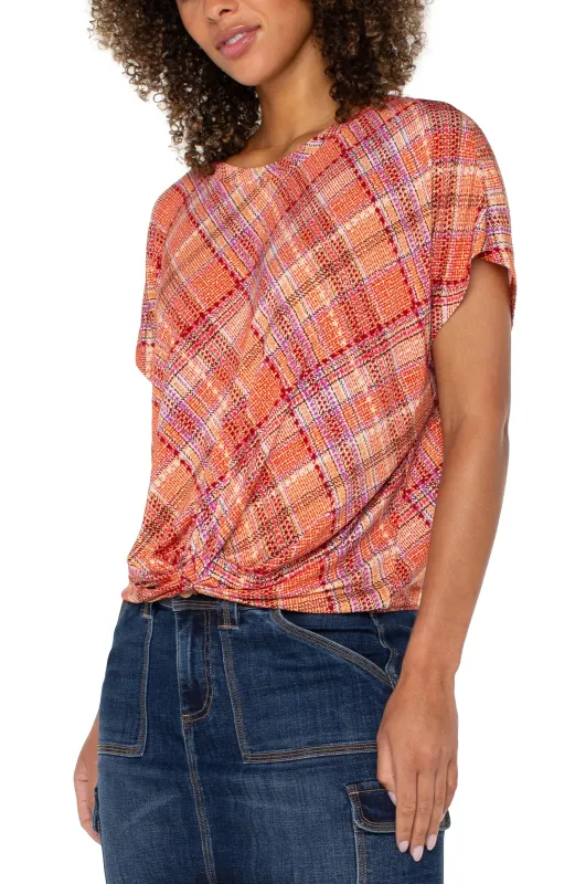 PETITE CREW NECK KNIT TOP WITH FRONT TWIST sold by Liverpool Jeans Company