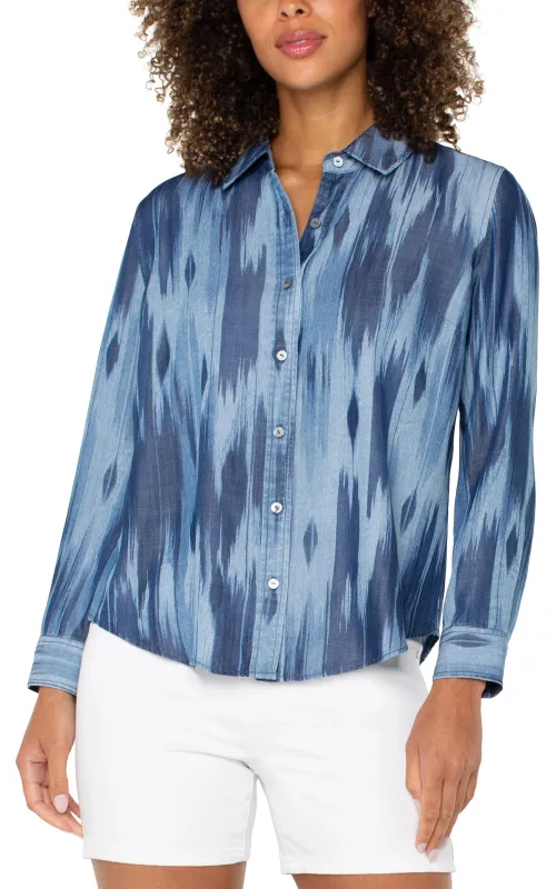 LONG SLEEVE WOVEN SHIRT sold by Liverpool Jeans Company