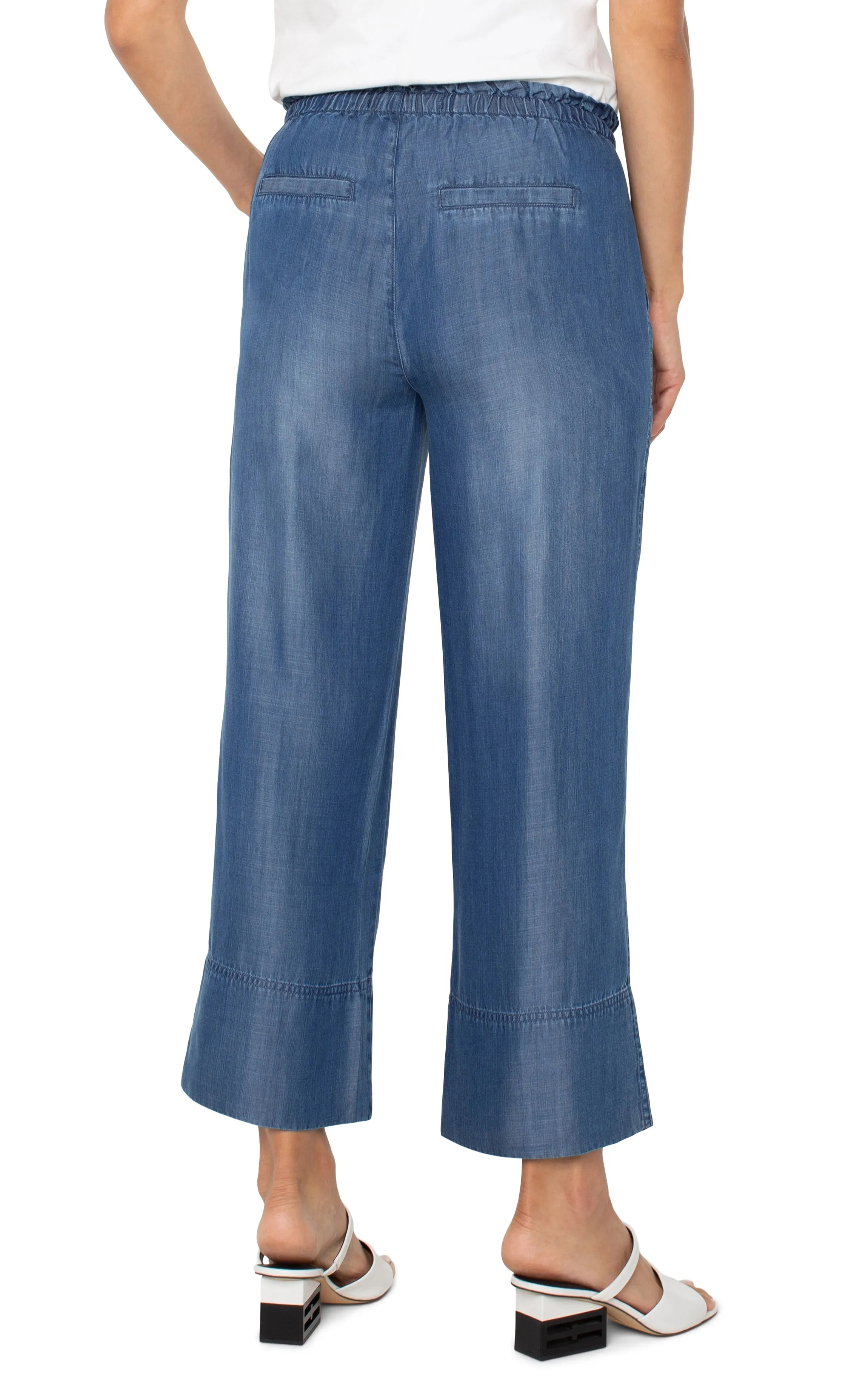 PULL-ON TIE WAIST WIDE LEG ANKLE sold by Liverpool Jeans Company product image thumbnail 2