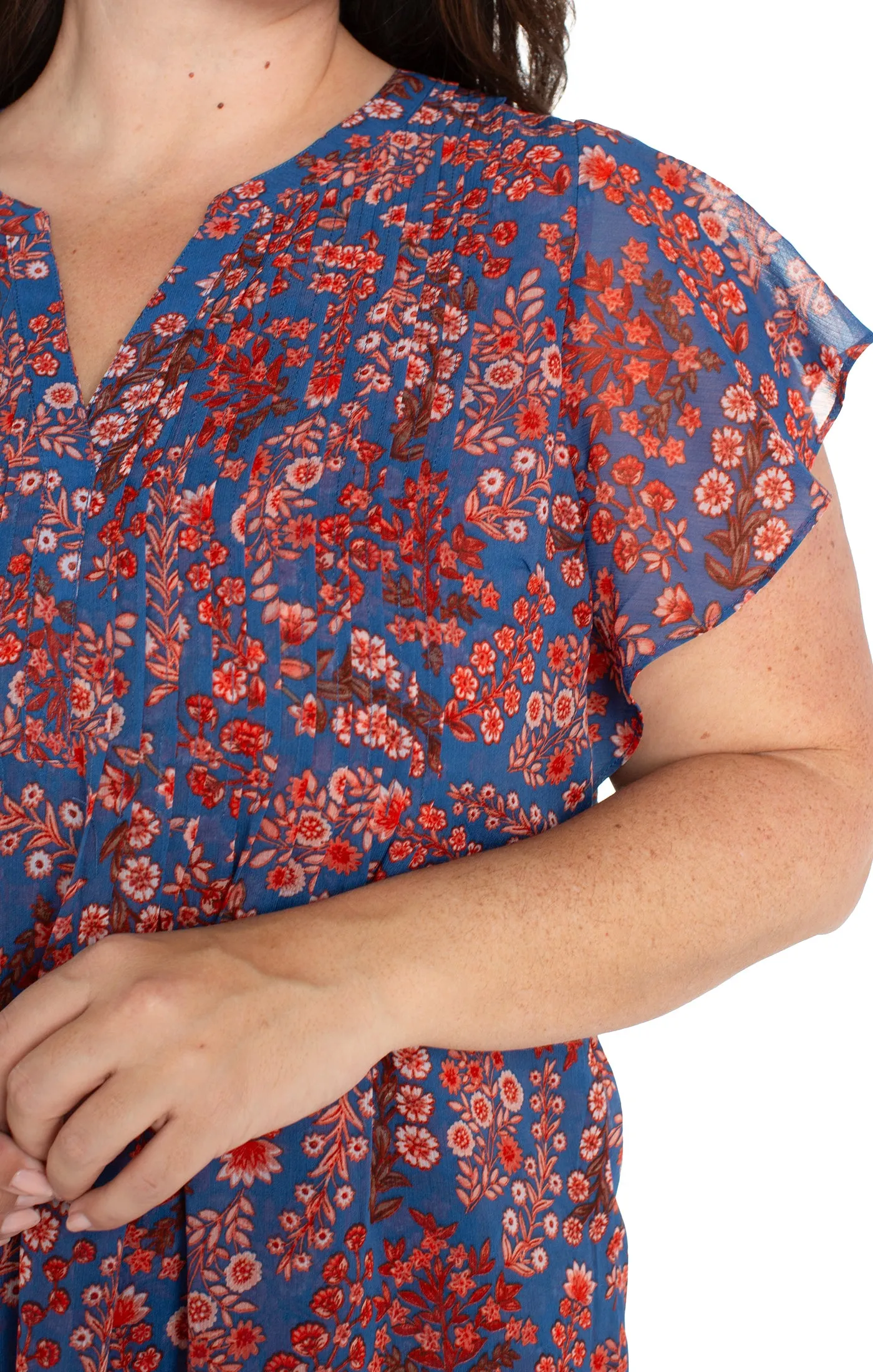 DOUBLE LAYER FLUTTER SLEEVE BLOUSE sold by Liverpool Jeans Company product image thumbnail 5