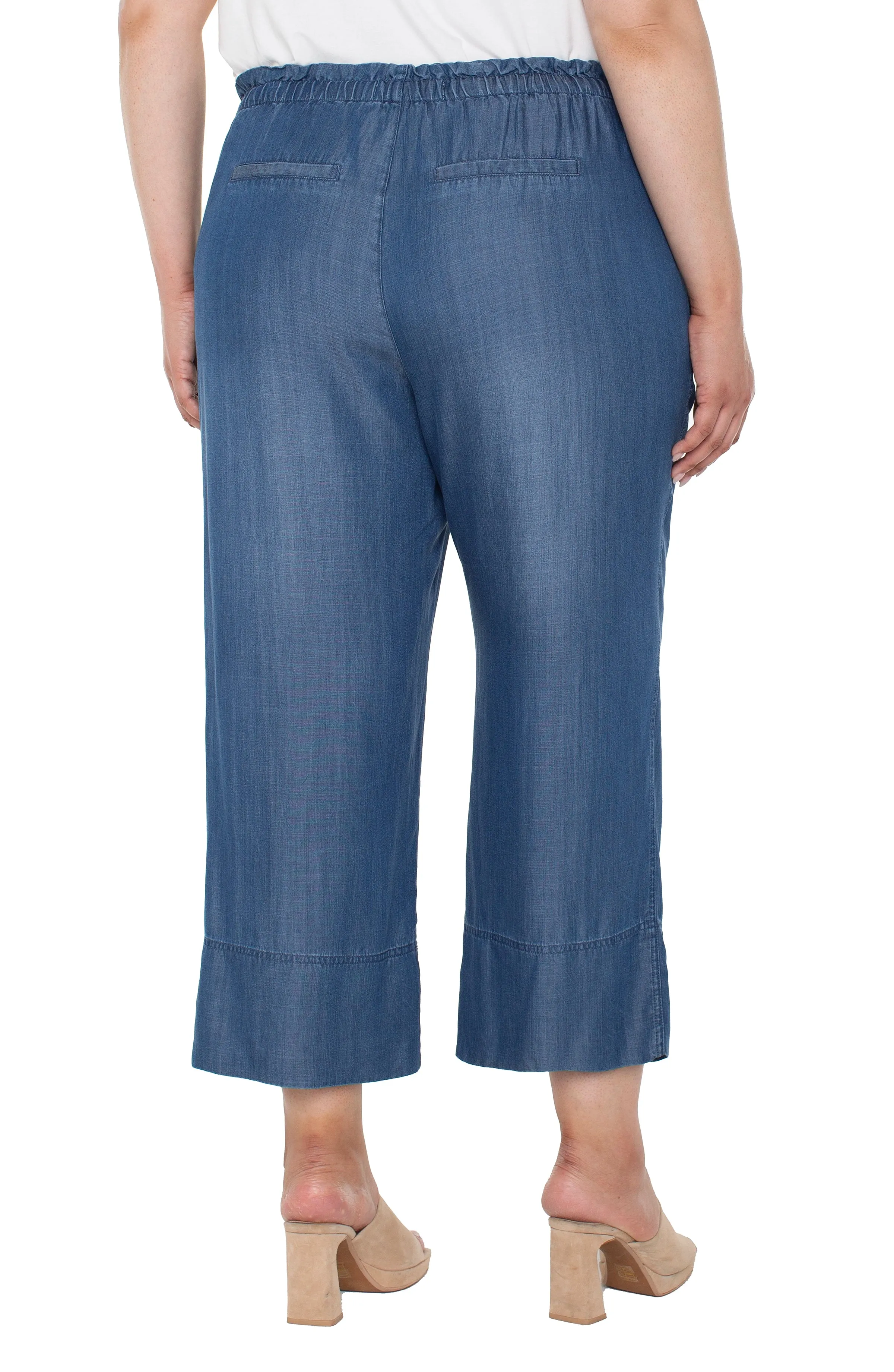 PULL-ON TIE WAIST WIDE LEG ANKLE sold by Liverpool Jeans Company product image thumbnail 2