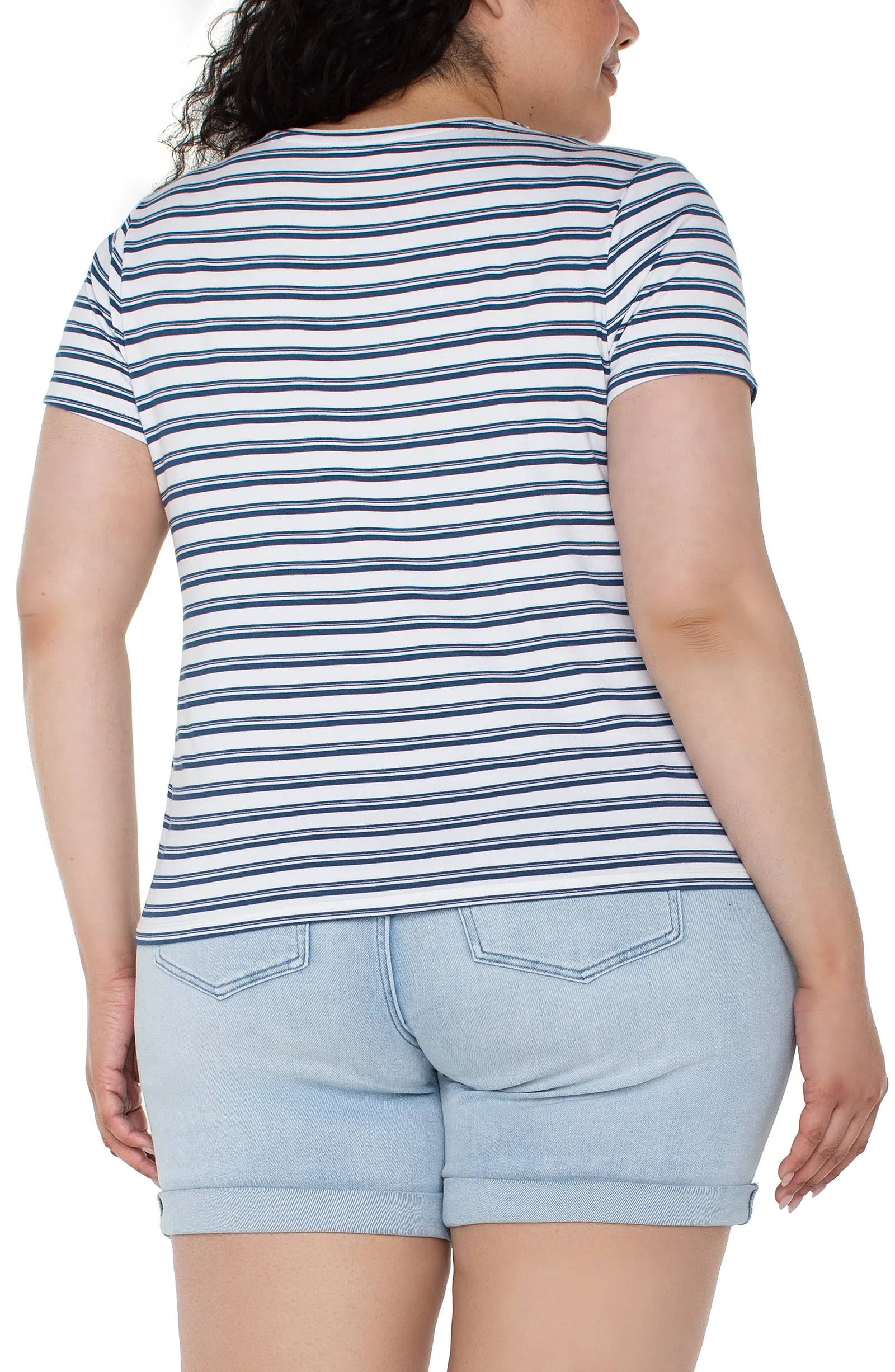 SHORT SLEEVE CREW NECK CLASSIC KNIT TEE sold by Liverpool Jeans Company product image thumbnail 3