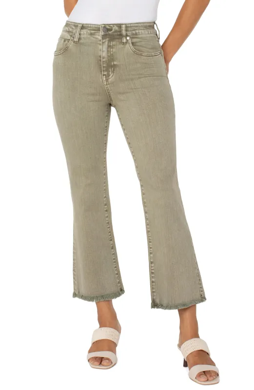 HANNAH CROP FLARE WITH FRAY HEM sold by Liverpool Jeans Company