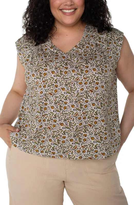 DOLMAN TIE BACK WOVEN TOP sold by Liverpool Jeans Company