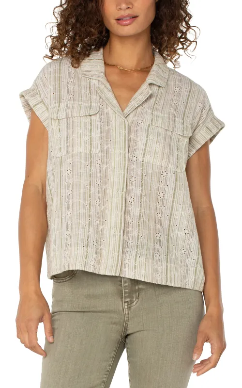 PETITE DOLMAN CAMP SHIRT sold by Liverpool Jeans Company
