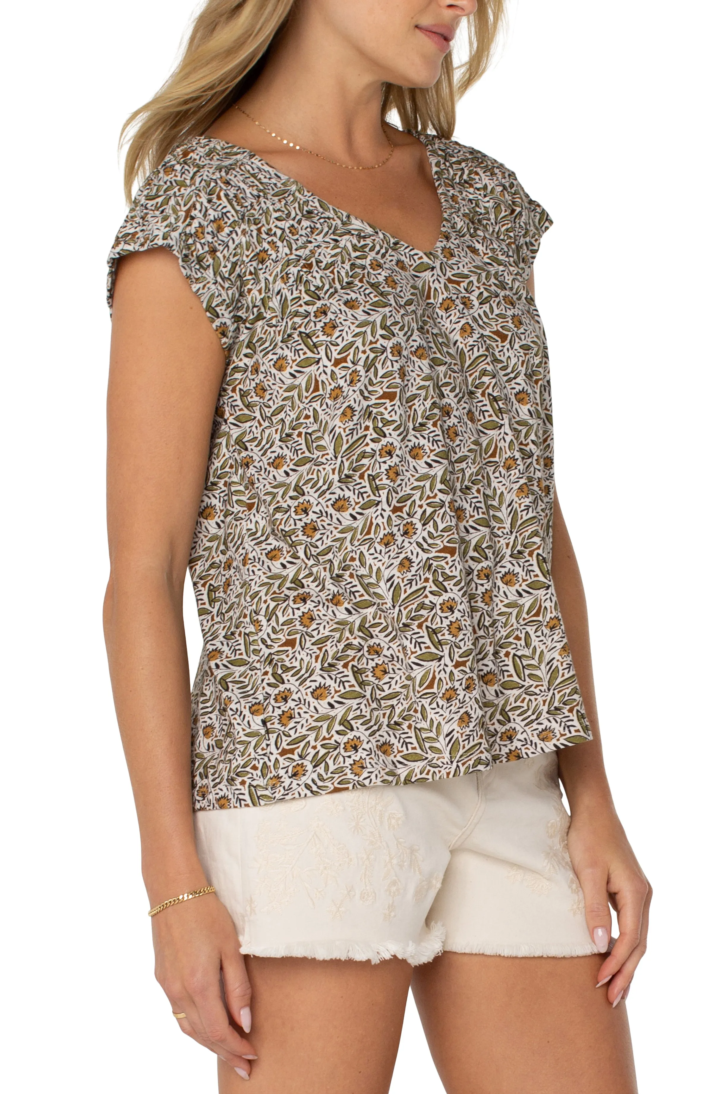 PETITE DOLMAN TIE BACK WOVEN TOP sold by Liverpool Jeans Company product image thumbnail 5
