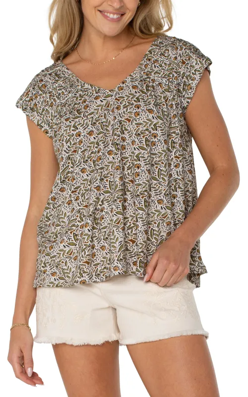 PETITE DOLMAN TIE BACK WOVEN TOP sold by Liverpool Jeans Company