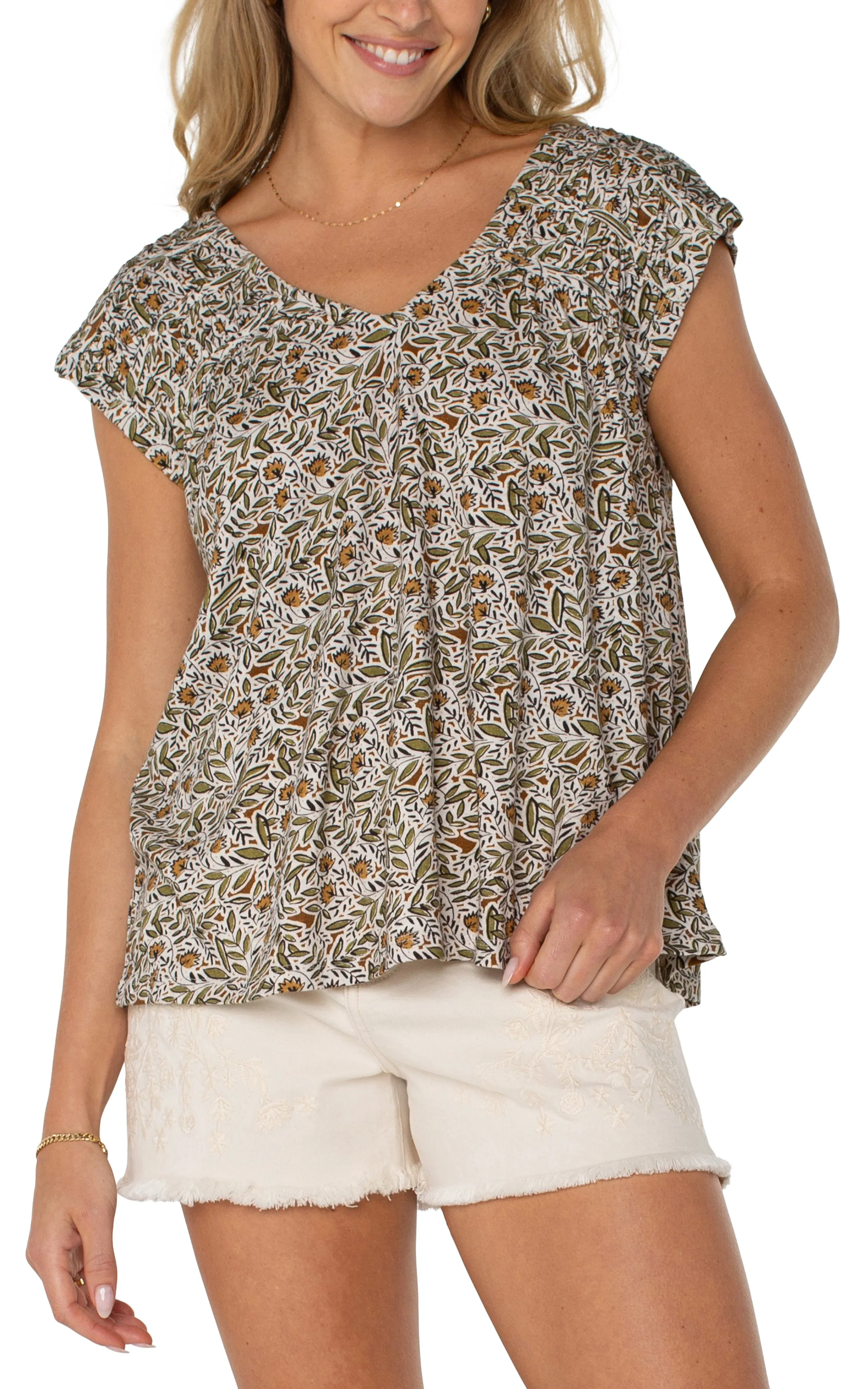 PETITE DOLMAN TIE BACK WOVEN TOP sold by Liverpool Jeans Company
