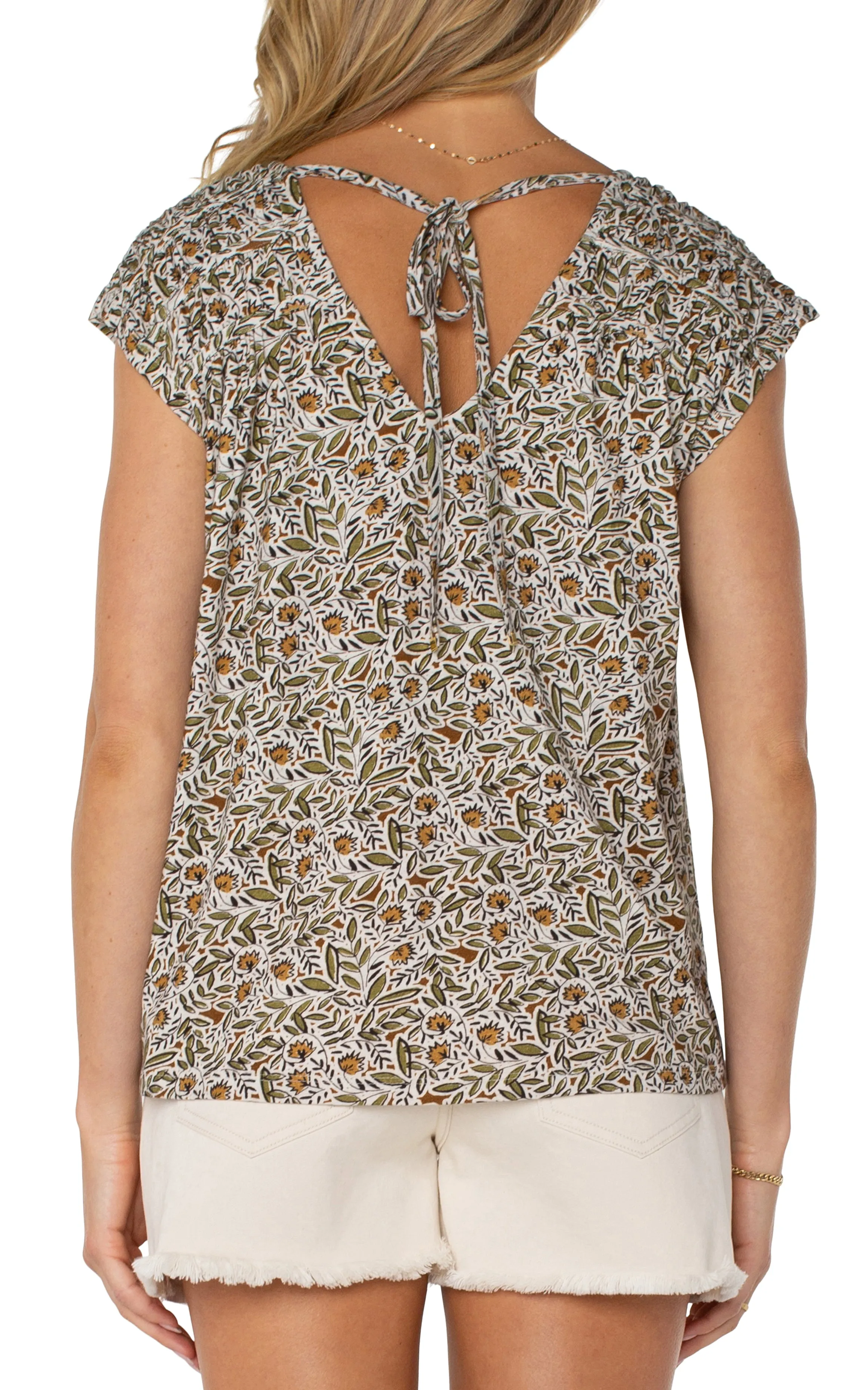 PETITE DOLMAN TIE BACK WOVEN TOP sold by Liverpool Jeans Company product image thumbnail 3