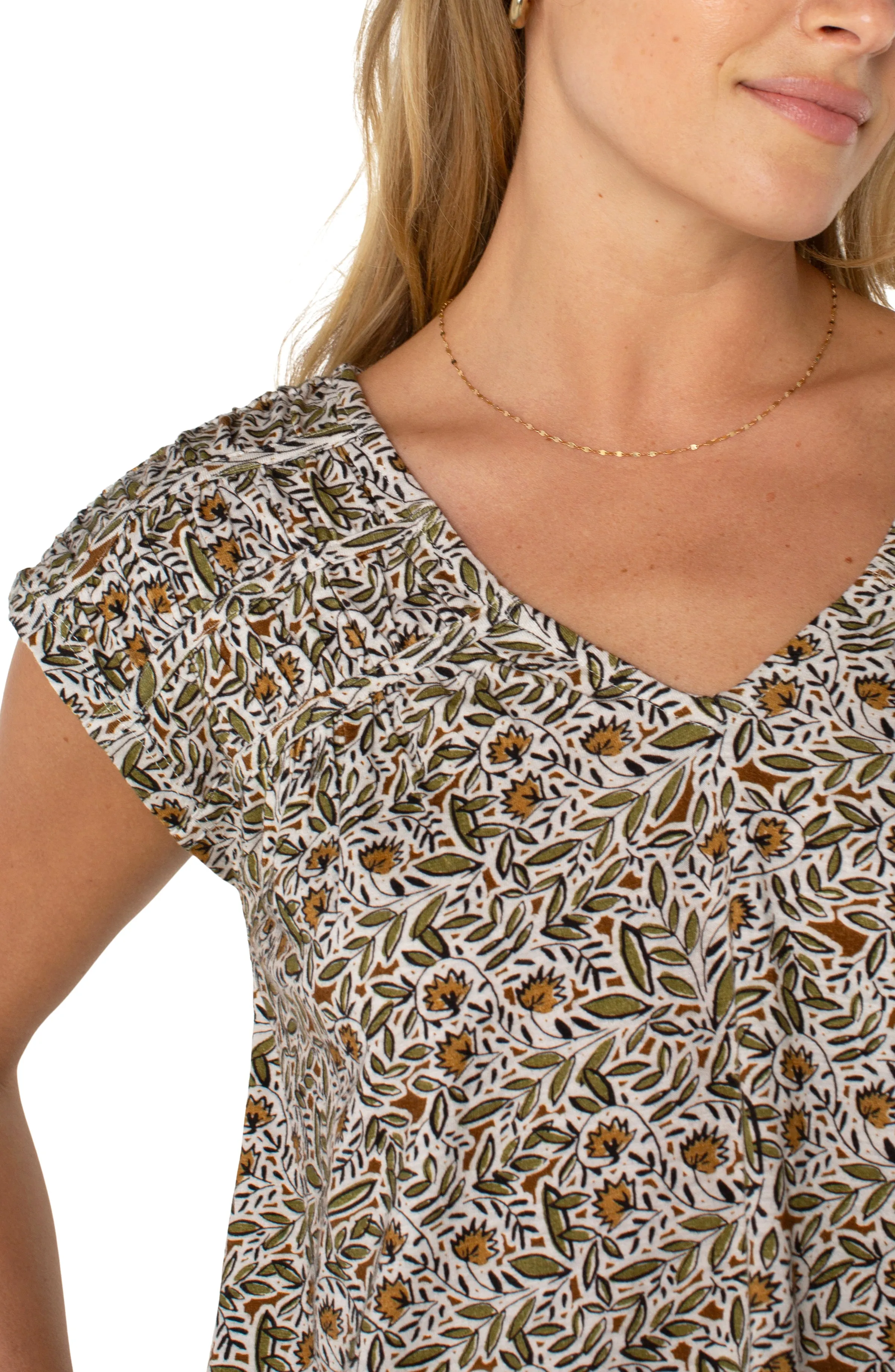 PETITE DOLMAN TIE BACK WOVEN TOP sold by Liverpool Jeans Company product image thumbnail 4