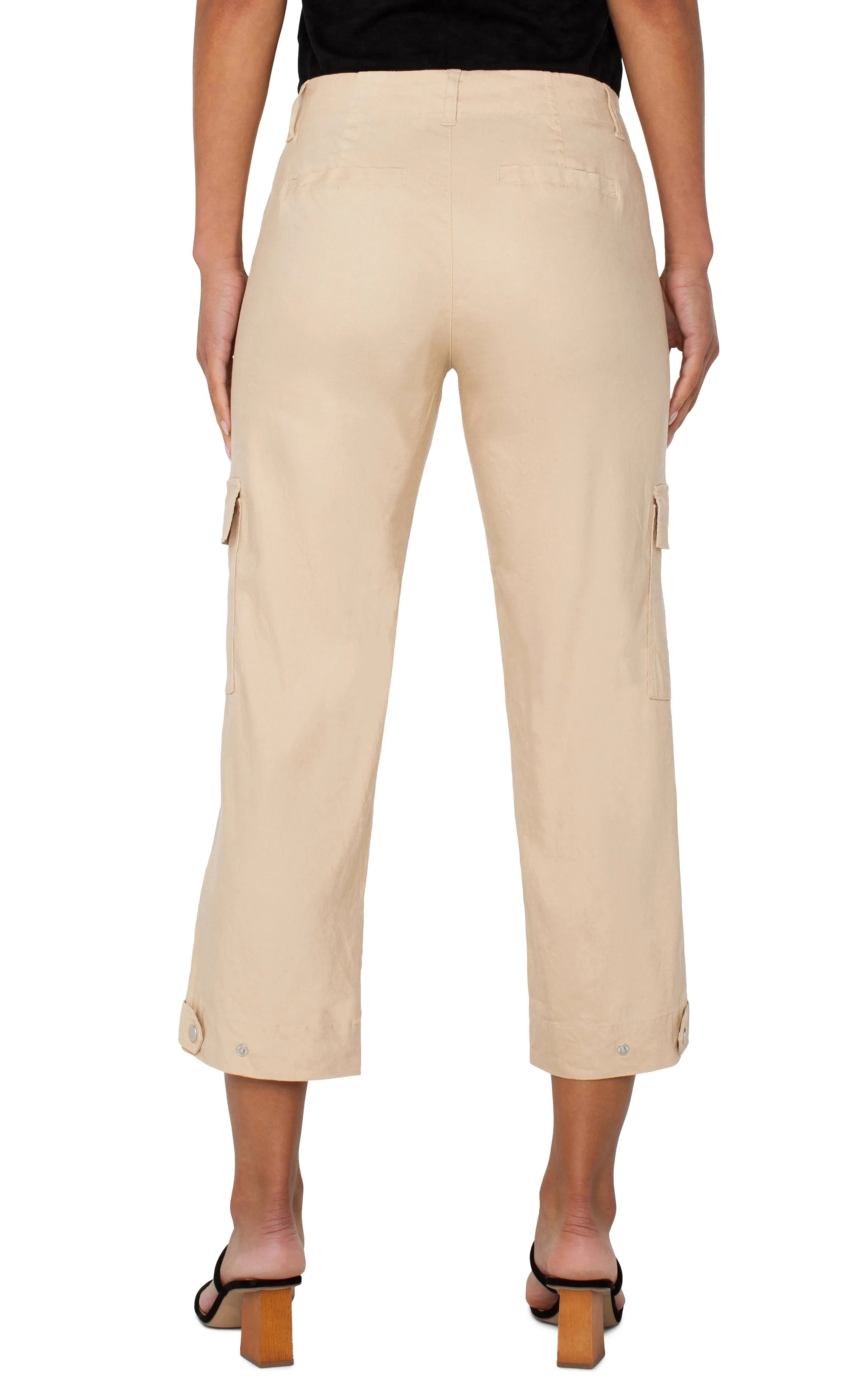 PETITE CARGO CROP WITH TAB HEM sold by Liverpool Jeans Company product image thumbnail 2