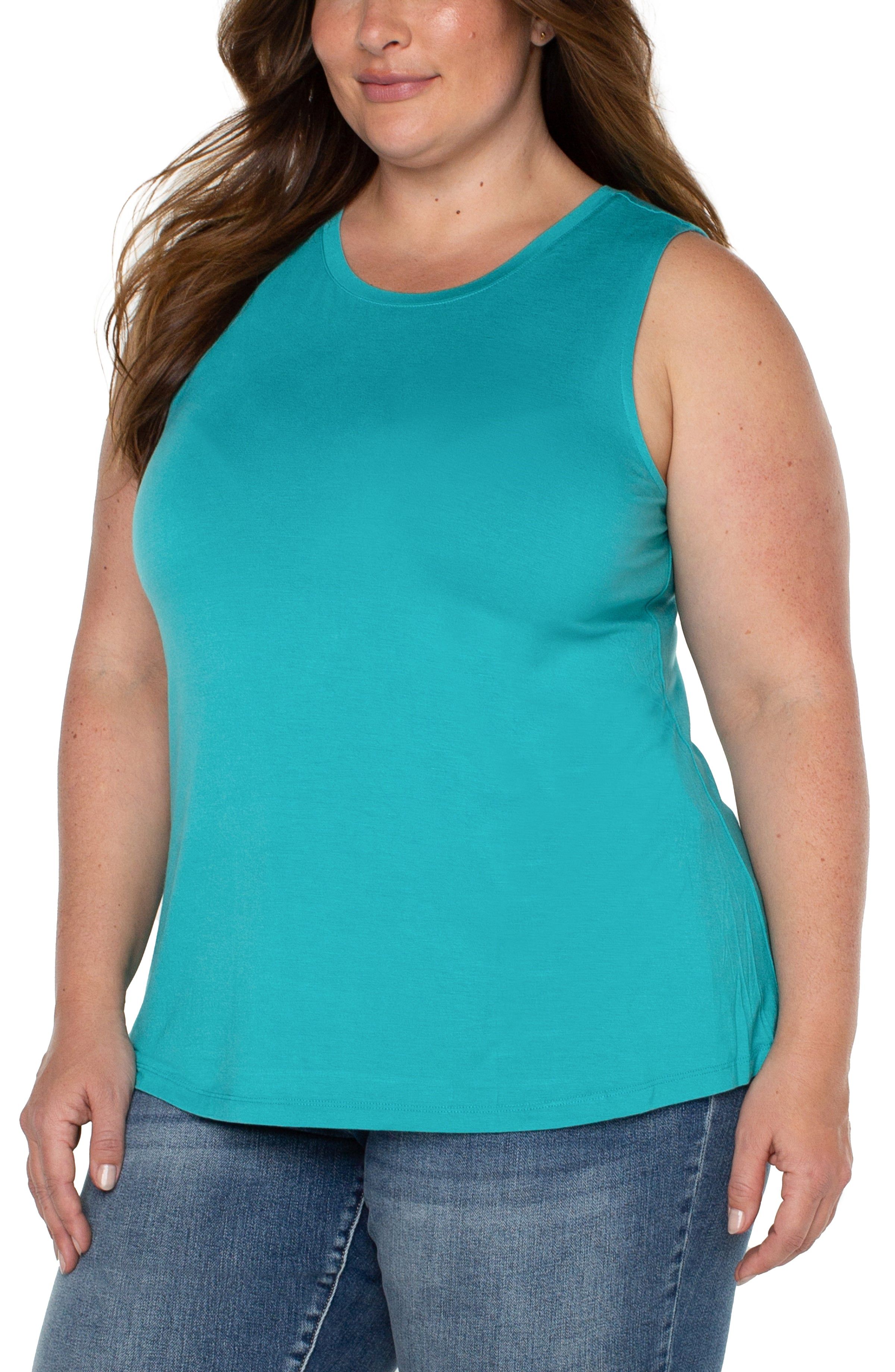 SLEEVELESS SCOOP NECK TANK sold by Liverpool Jeans Company product image thumbnail 2