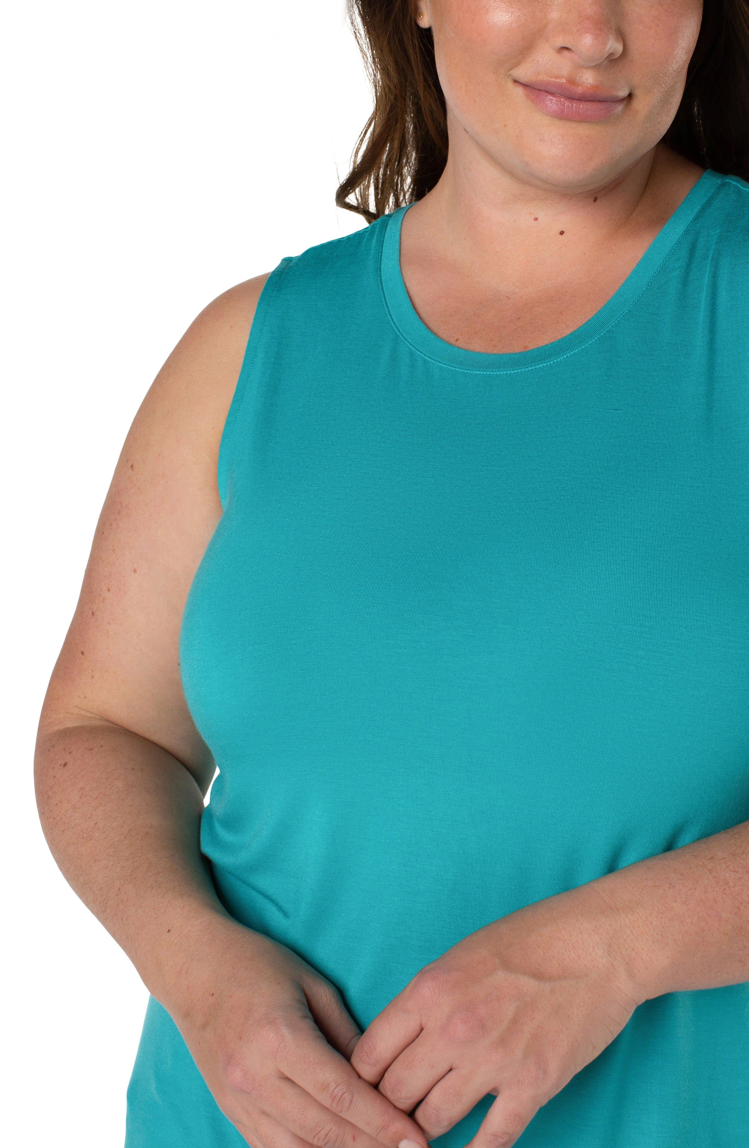 SLEEVELESS SCOOP NECK TANK sold by Liverpool Jeans Company product image thumbnail 4