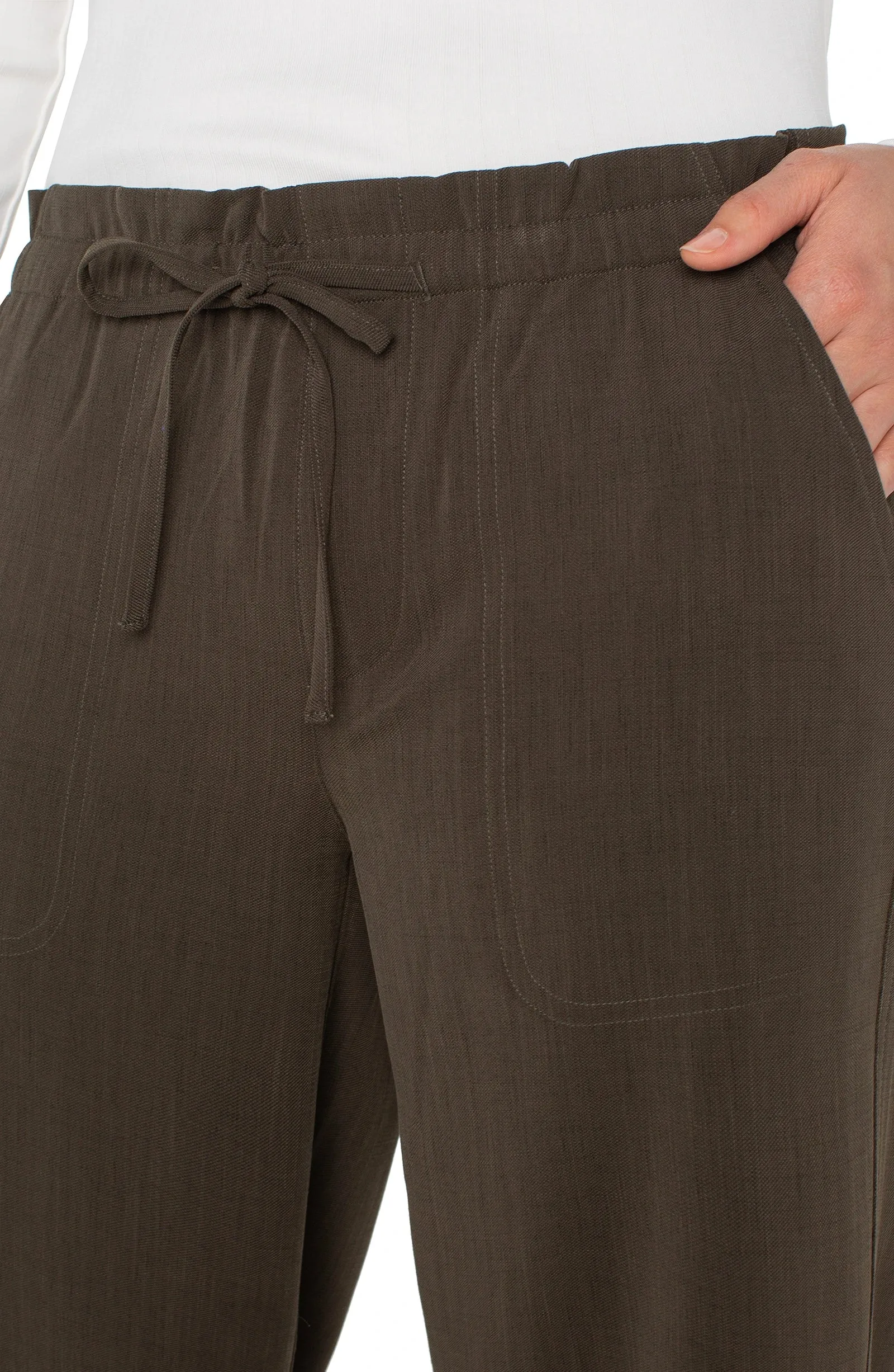 PULL-ON TIE WAIST WIDE LEG ANKLE sold by Liverpool Jeans Company product image thumbnail 3