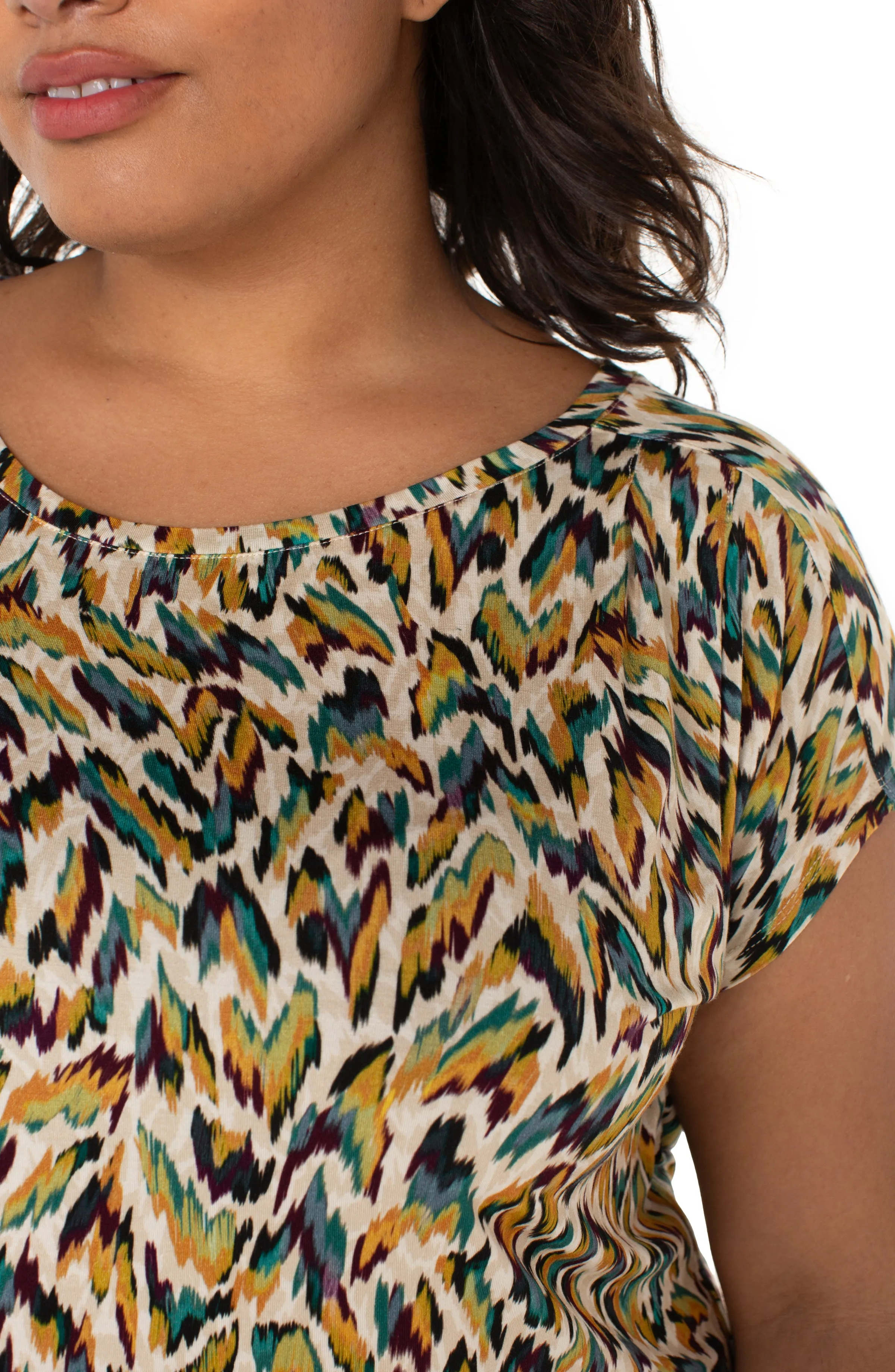 SLEEVELESS SHOULDER PLEAT BOAT NECK KNIT TOP sold by Liverpool Jeans Company product image thumbnail 4