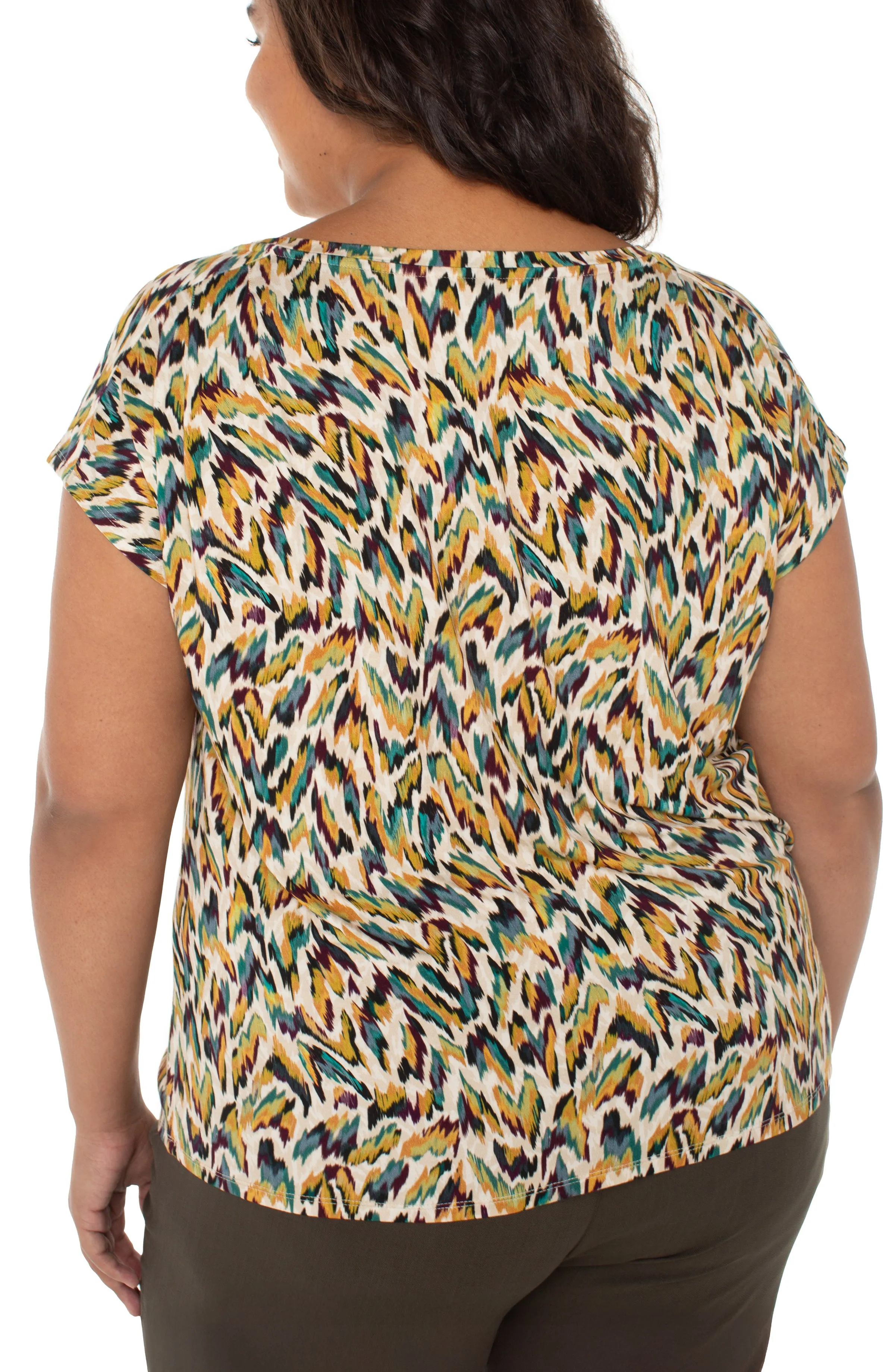 SLEEVELESS SHOULDER PLEAT BOAT NECK KNIT TOP sold by Liverpool Jeans Company product image thumbnail 3