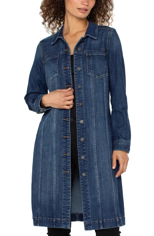 LONG TRUCKER JACKET sold by Liverpool Jeans Company