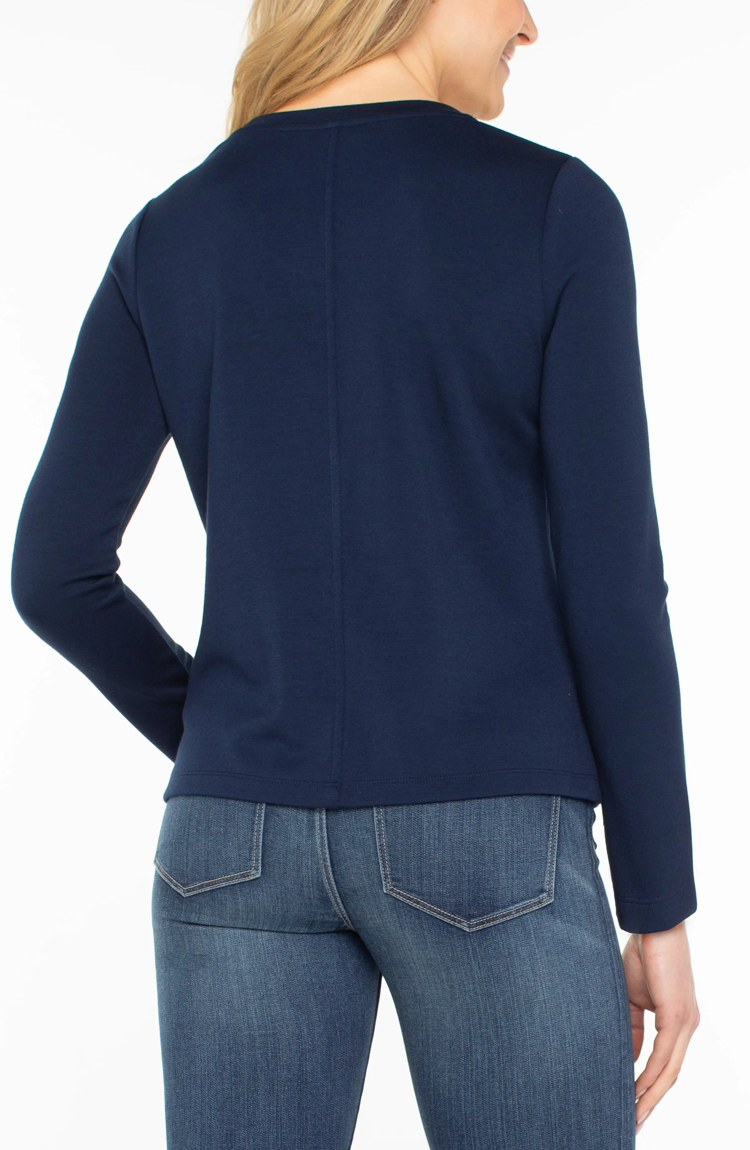 LONG SLEEVE SCOOP NECK KNIT TOP sold by Liverpool Jeans Company product image thumbnail 2