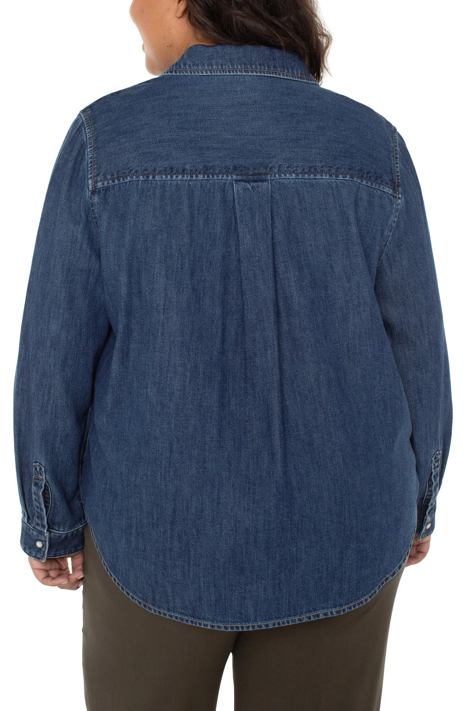 BUTTON DOWN SHIRT WITH POCKETS sold by Liverpool Jeans Company product image thumbnail 3