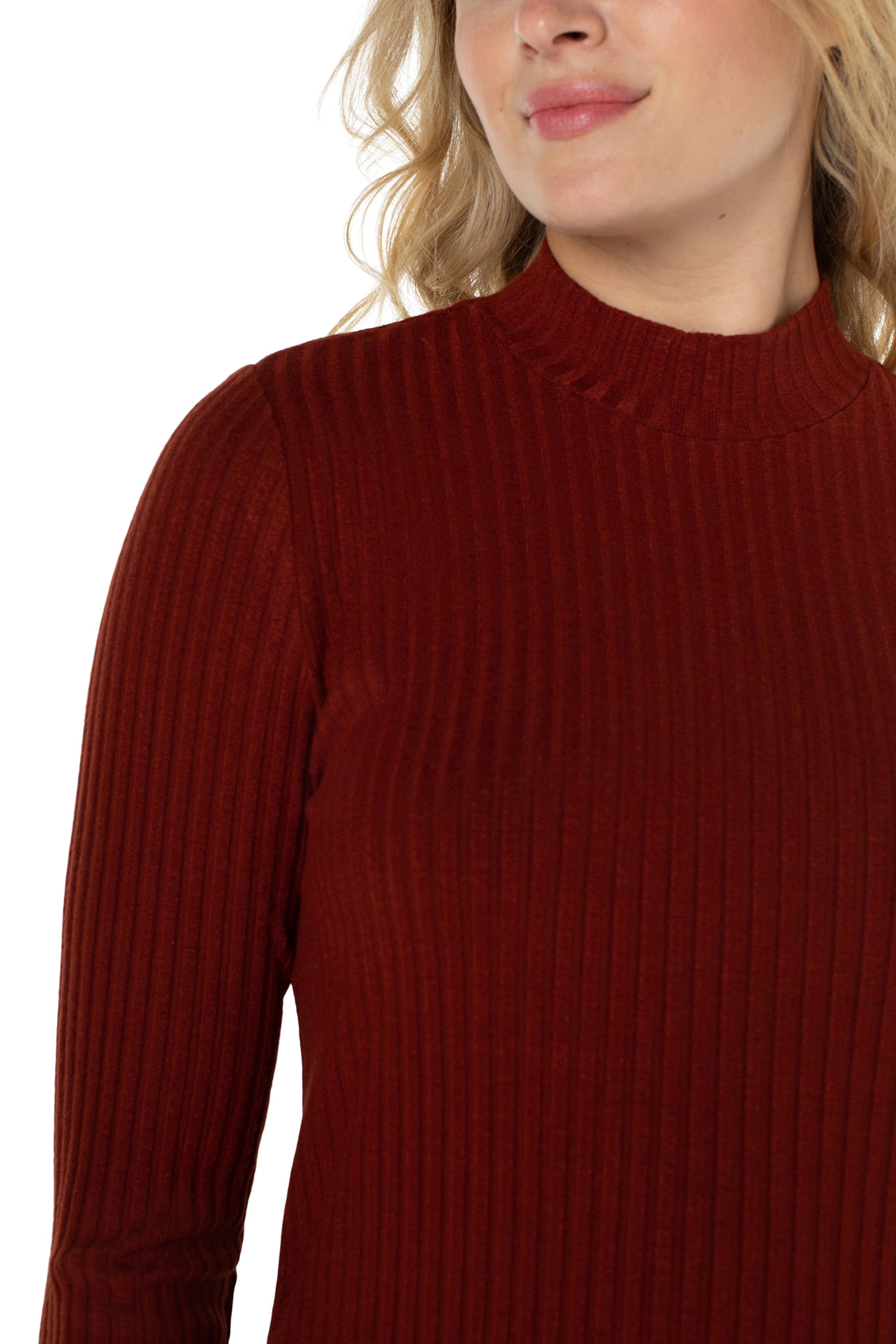 MOCK NECK LONG SLEEVE KNIT TOP sold by Liverpool Jeans Company product image thumbnail 2