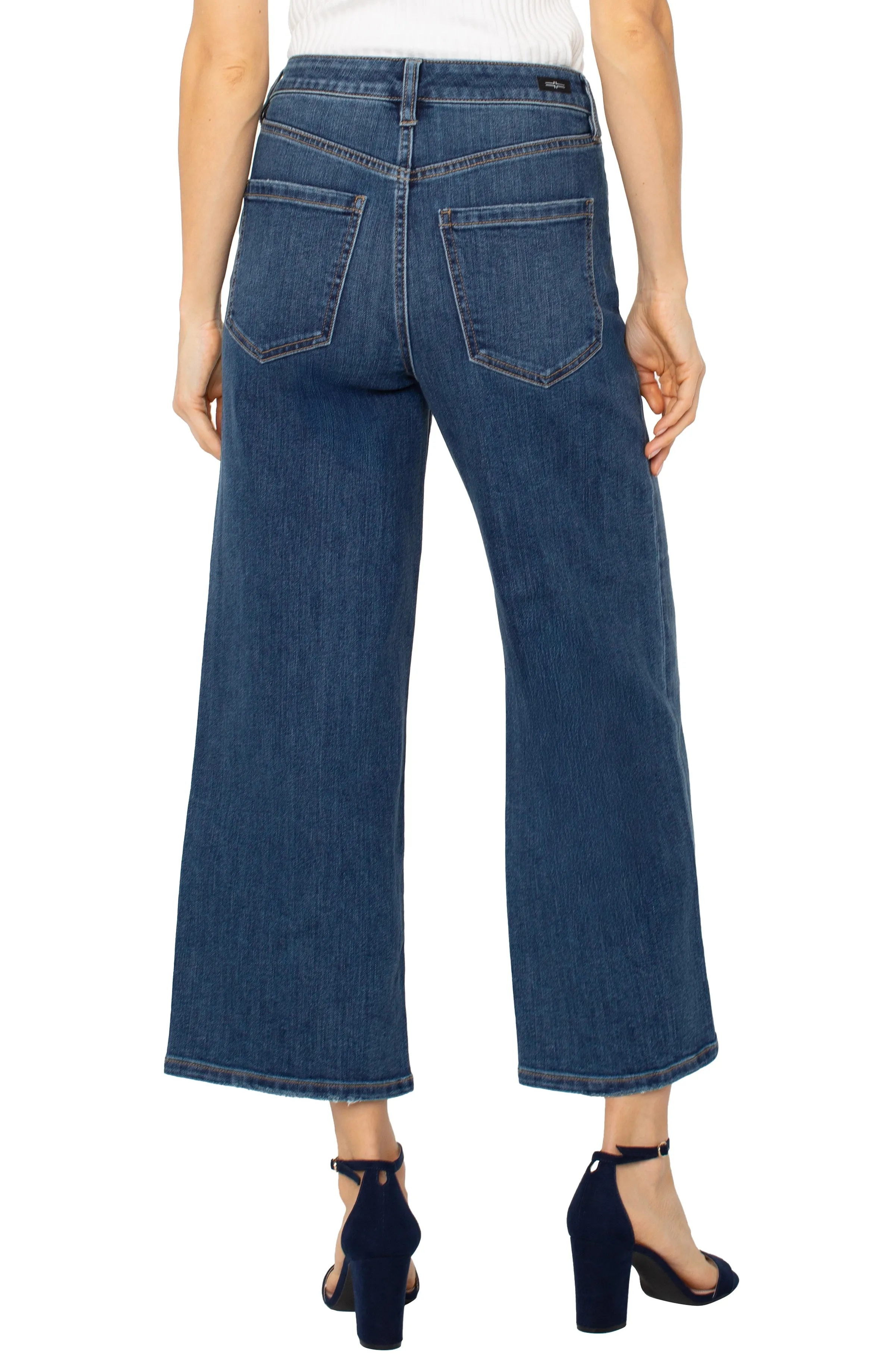 PETITE STRIDE HI-RISE WIDE LEG CROP sold by Liverpool Jeans Company product image thumbnail 2