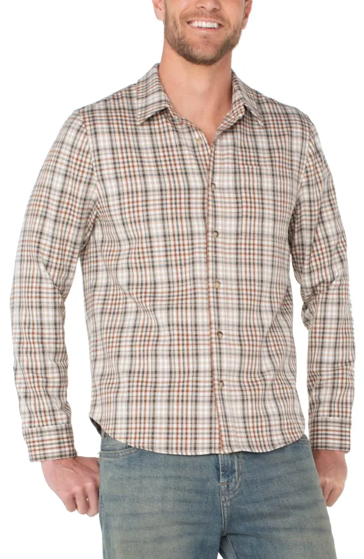 BUTTON UP SHORT SLEEVE SHIRT made by Liverpool Jeans Company