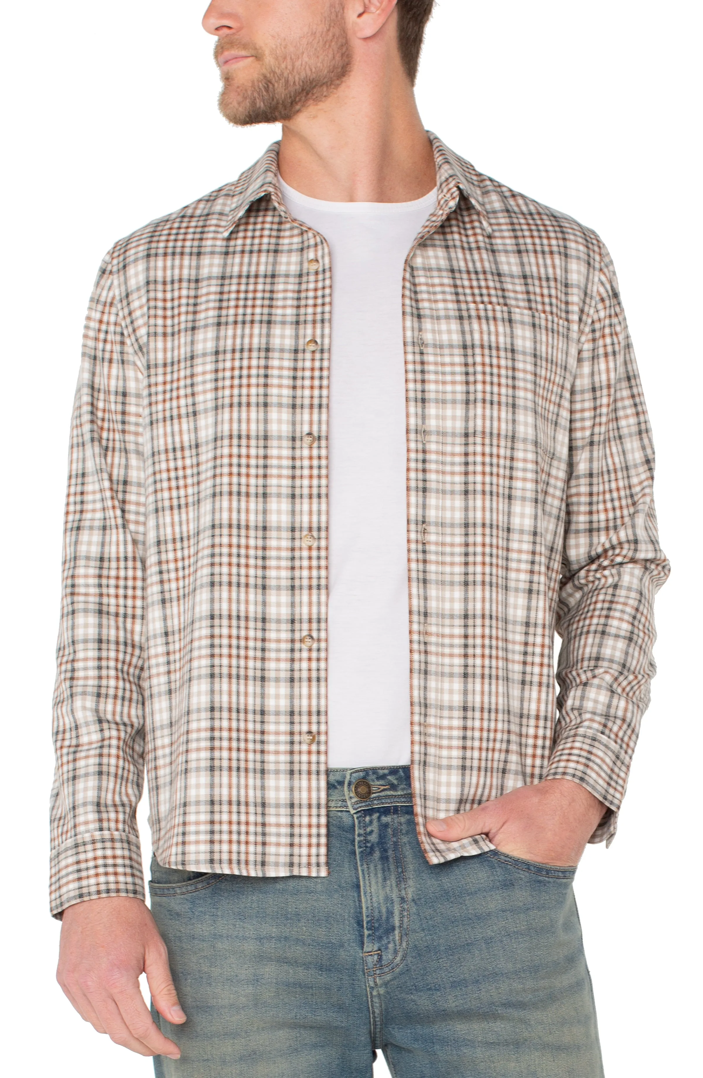 BUTTON UP SHORT SLEEVE SHIRT sold by Liverpool Jeans Company product image thumbnail 2