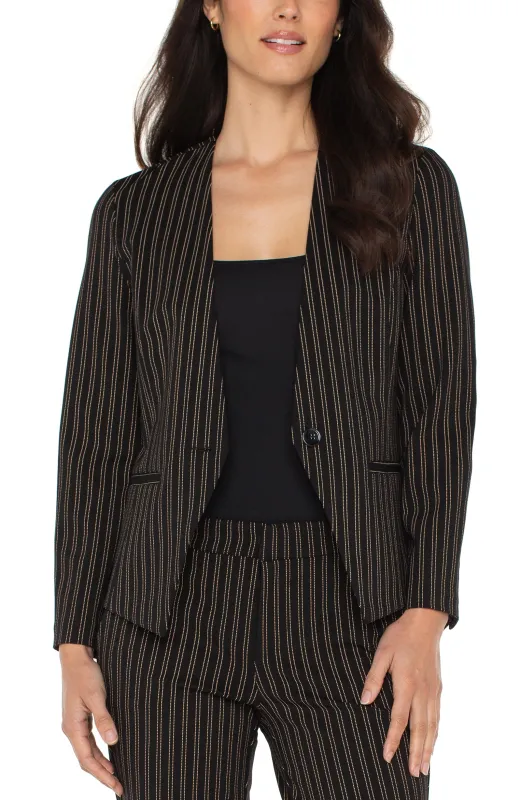 COLLARLESS FITTED BLAZER sold by Liverpool Jeans Company