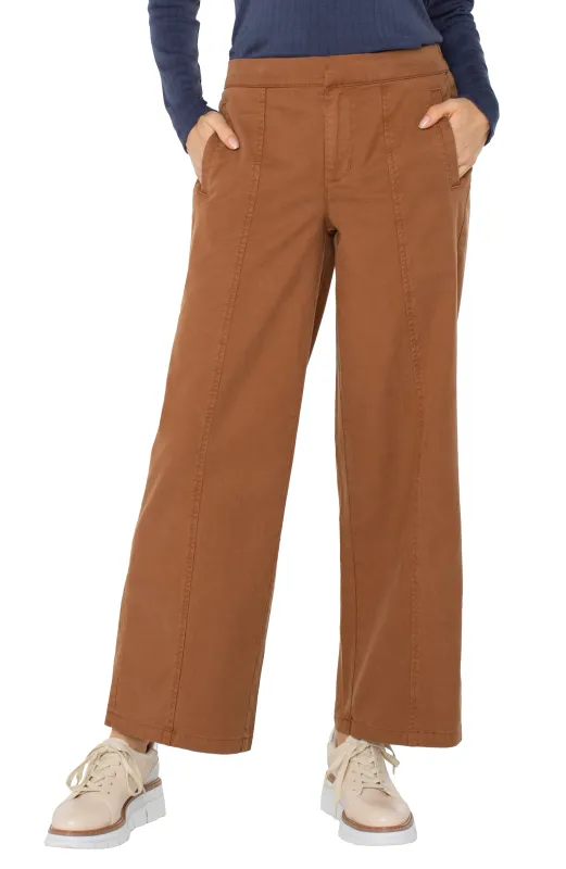 PETITE WIDE LEG TROUSER WITH ELASTIC BACK WAISTBAND sold by Liverpool Jeans Company