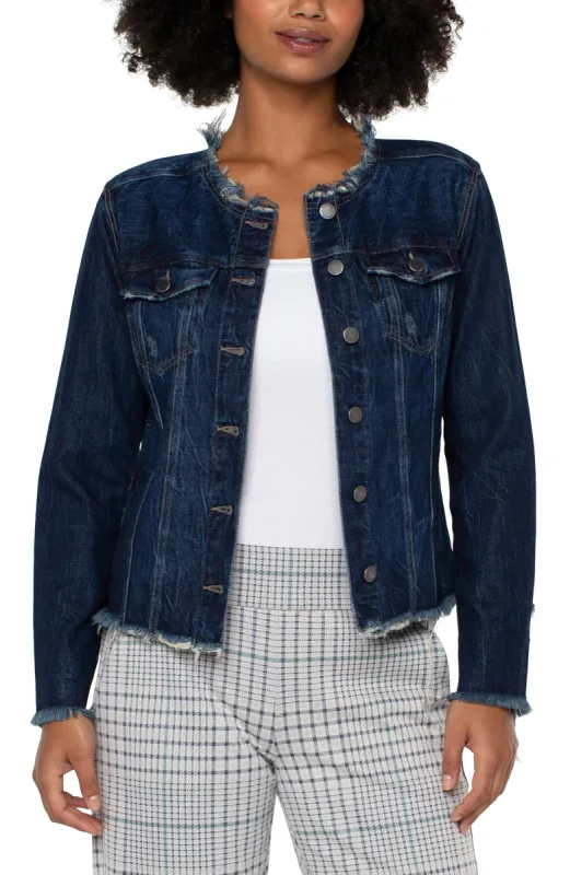 LACE UP DENIM JACKET sold by Liverpool Jeans Company