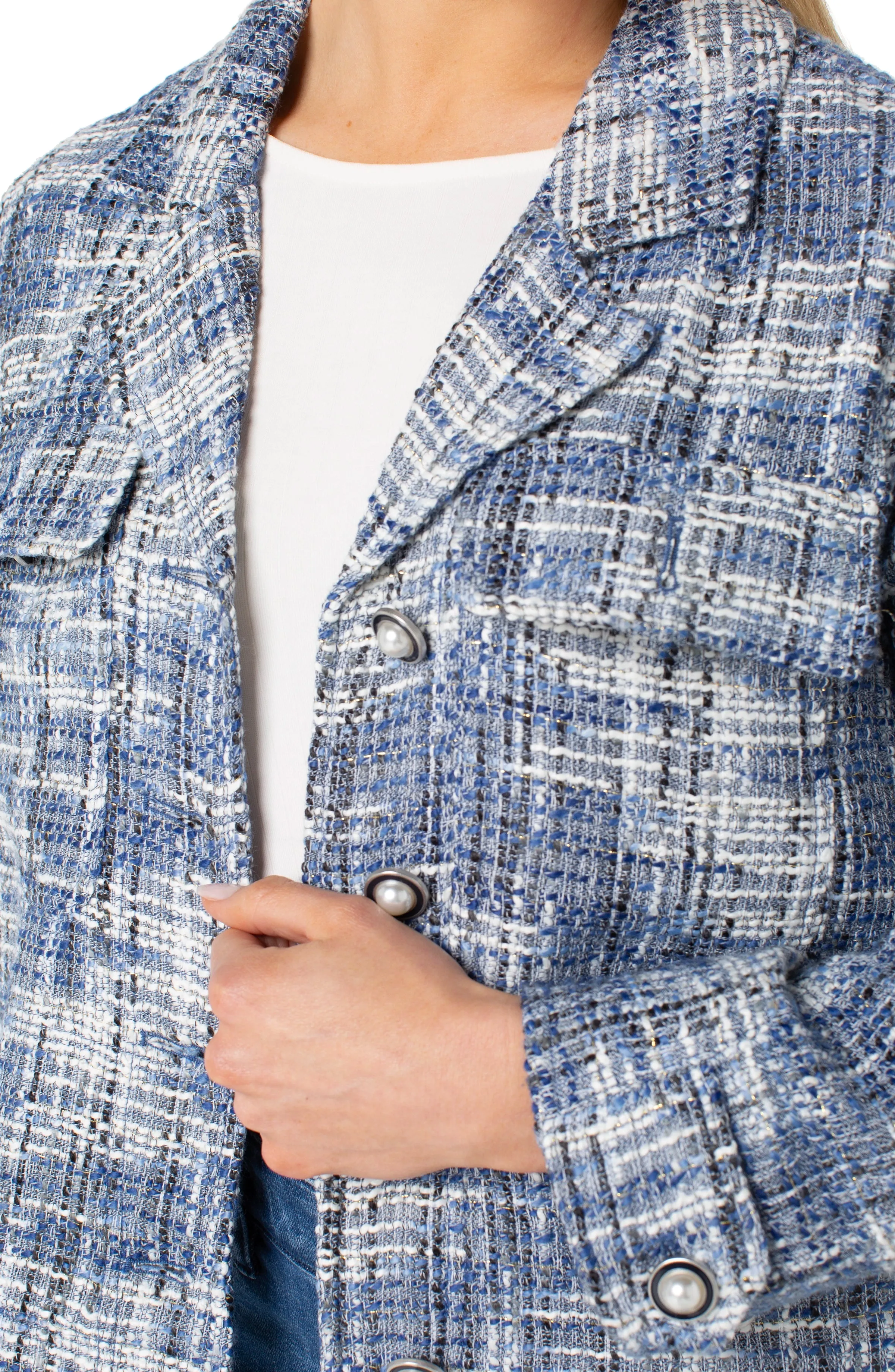 BUTTON FRONT BOXY SHACKET sold by Liverpool Jeans Company product image thumbnail 3