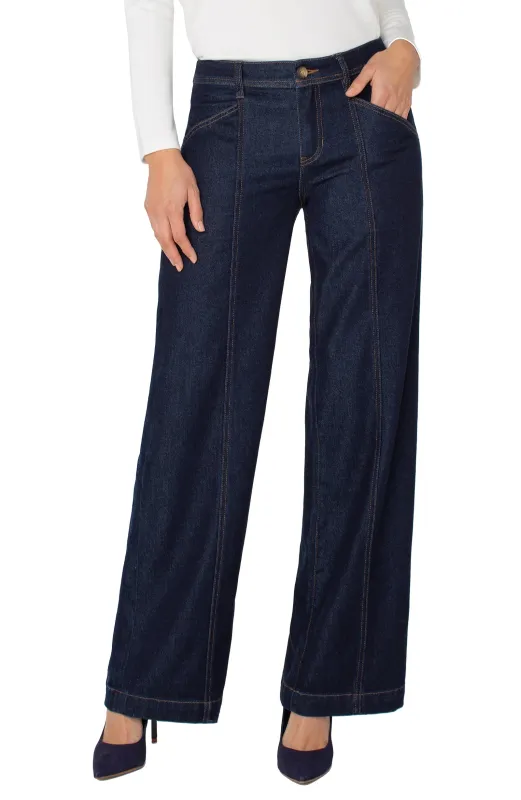 TROUSER WIDE LEG WITH SEAMING sold by Liverpool Jeans Company