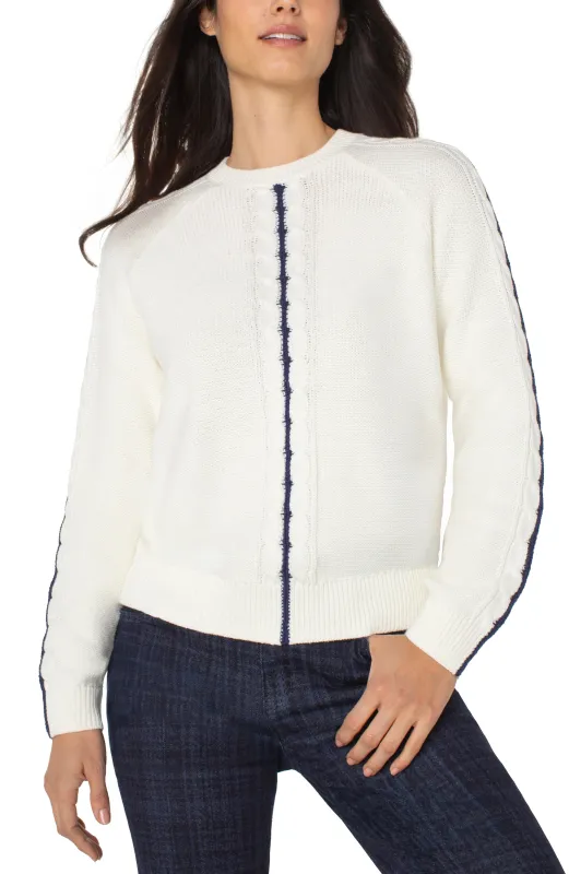 PETITE LONG SLEEVE CREW NECK RAGLAN SWEATER sold by Liverpool Jeans Company