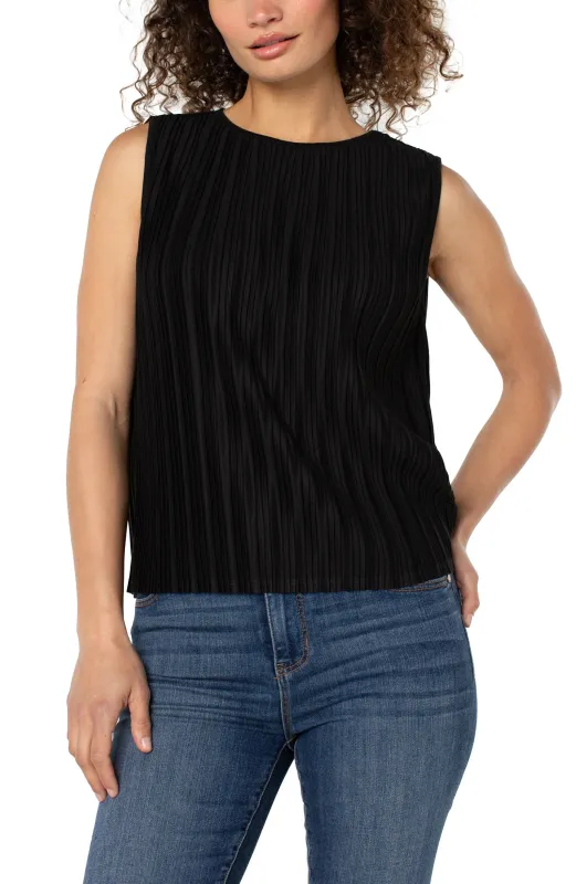 SLEEVELESS CREW NECK KNIT TOP sold by Liverpool Jeans Company