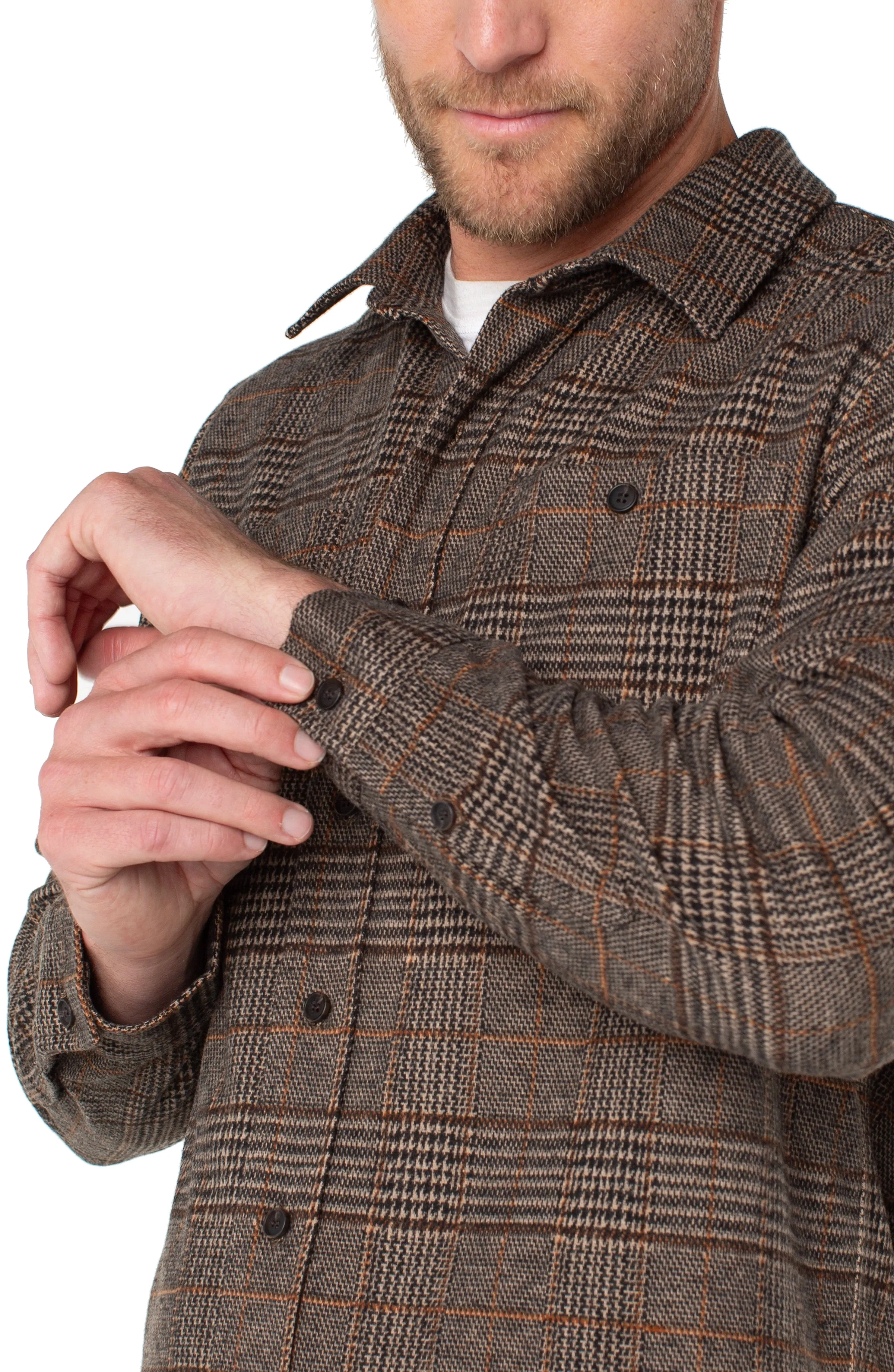 KNIT BUTTON UP LONG SLEEVE SHIRT sold by Liverpool Jeans Company product image thumbnail 3