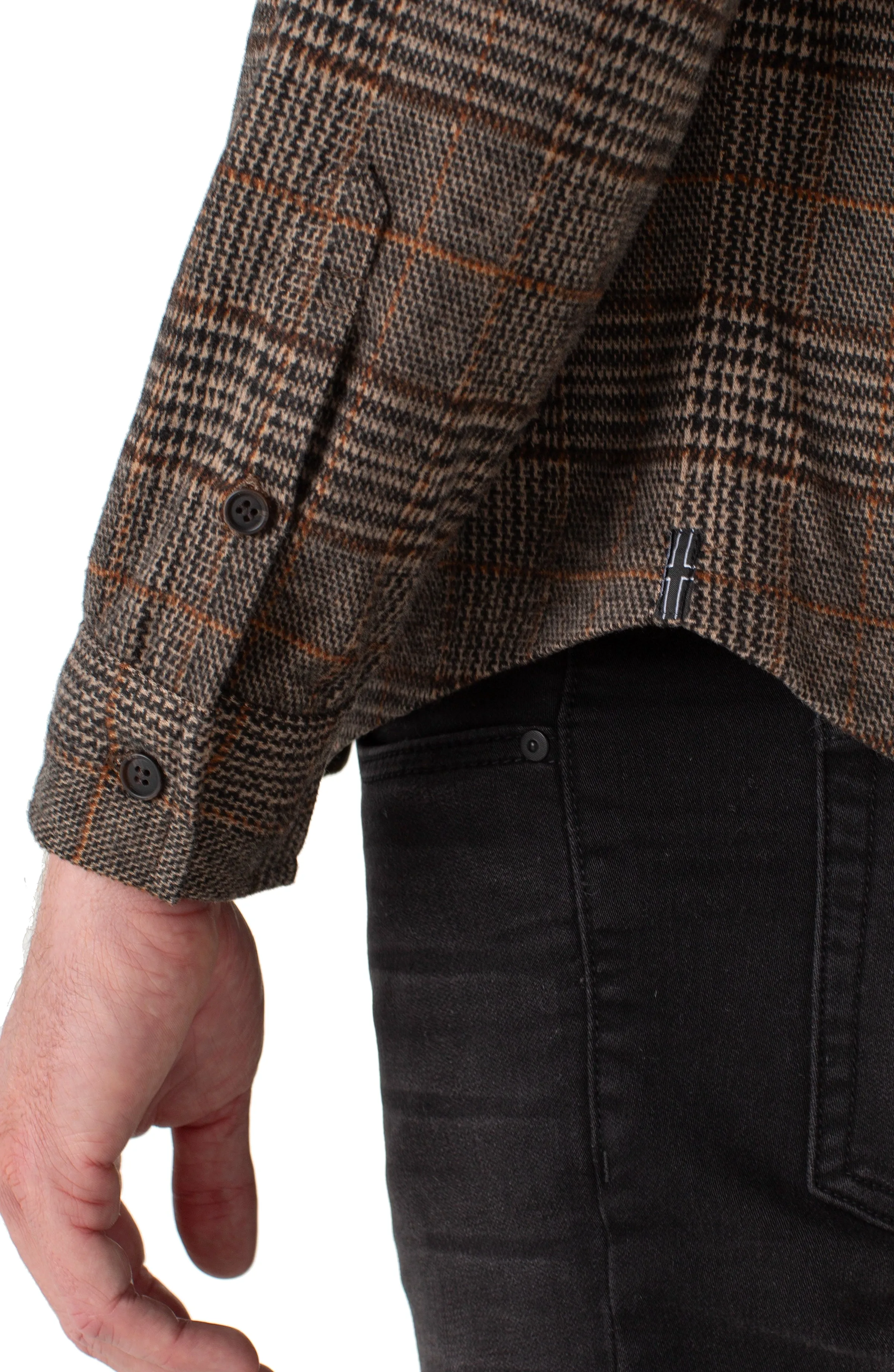 KNIT BUTTON UP LONG SLEEVE SHIRT sold by Liverpool Jeans Company product image thumbnail 4