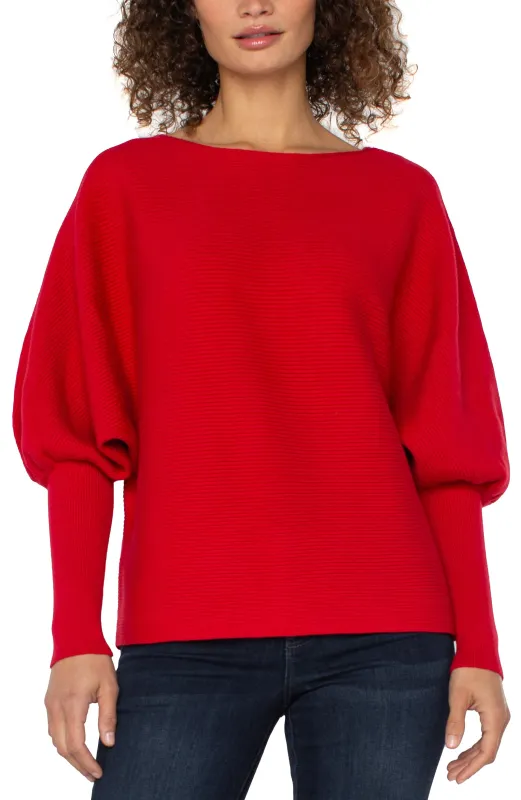 LONG SLEEVE BOAT NECK DOLMAN SWEATER sold by Liverpool Jeans Company