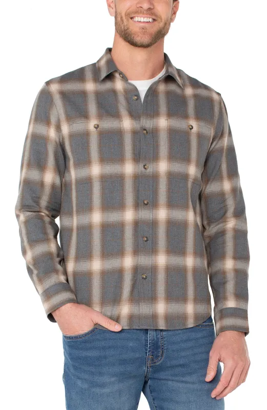 BUTTON UP LONG SLEEVE SHIRT sold by Liverpool Jeans Company