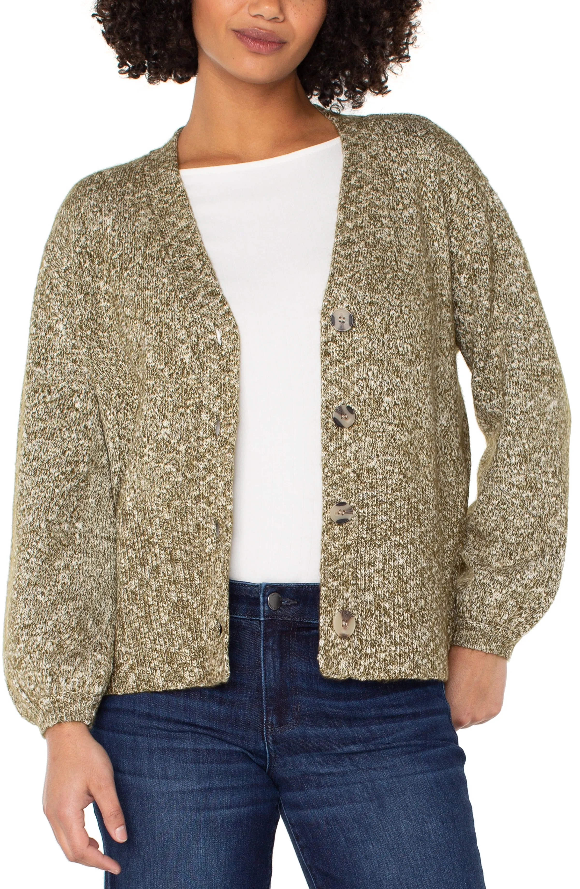 LONG SLEEVE BUTTON FRONT CARDIGAN SWEATER sold by Liverpool Jeans Company