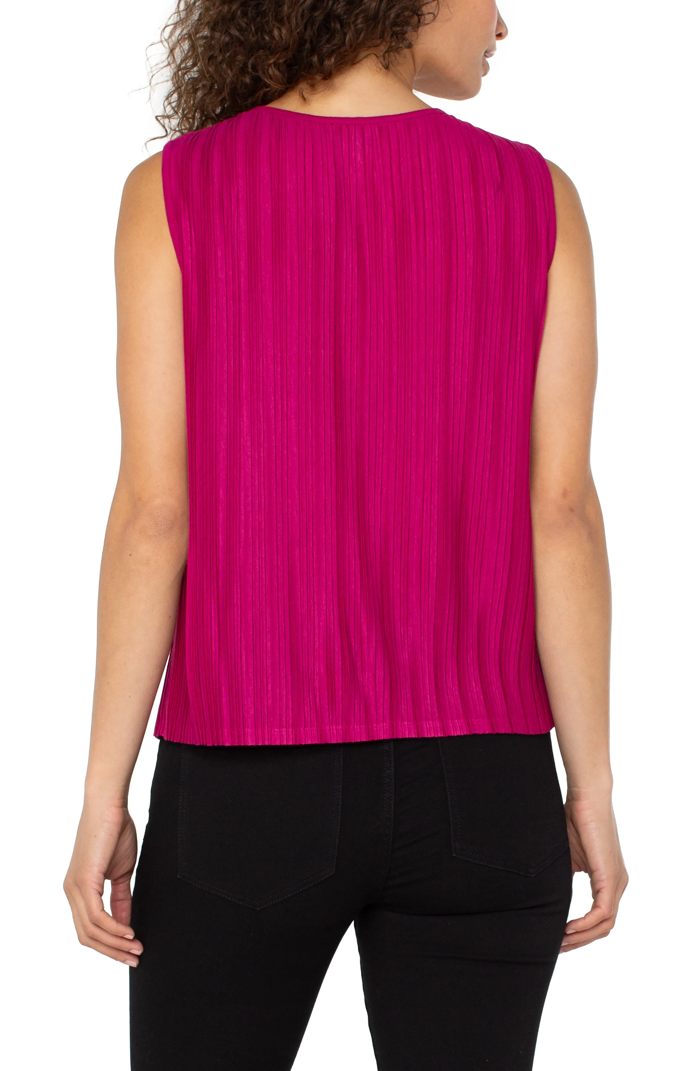 SLEEVELESS CREW NECK KNIT TOP sold by Liverpool Jeans Company product image thumbnail 2