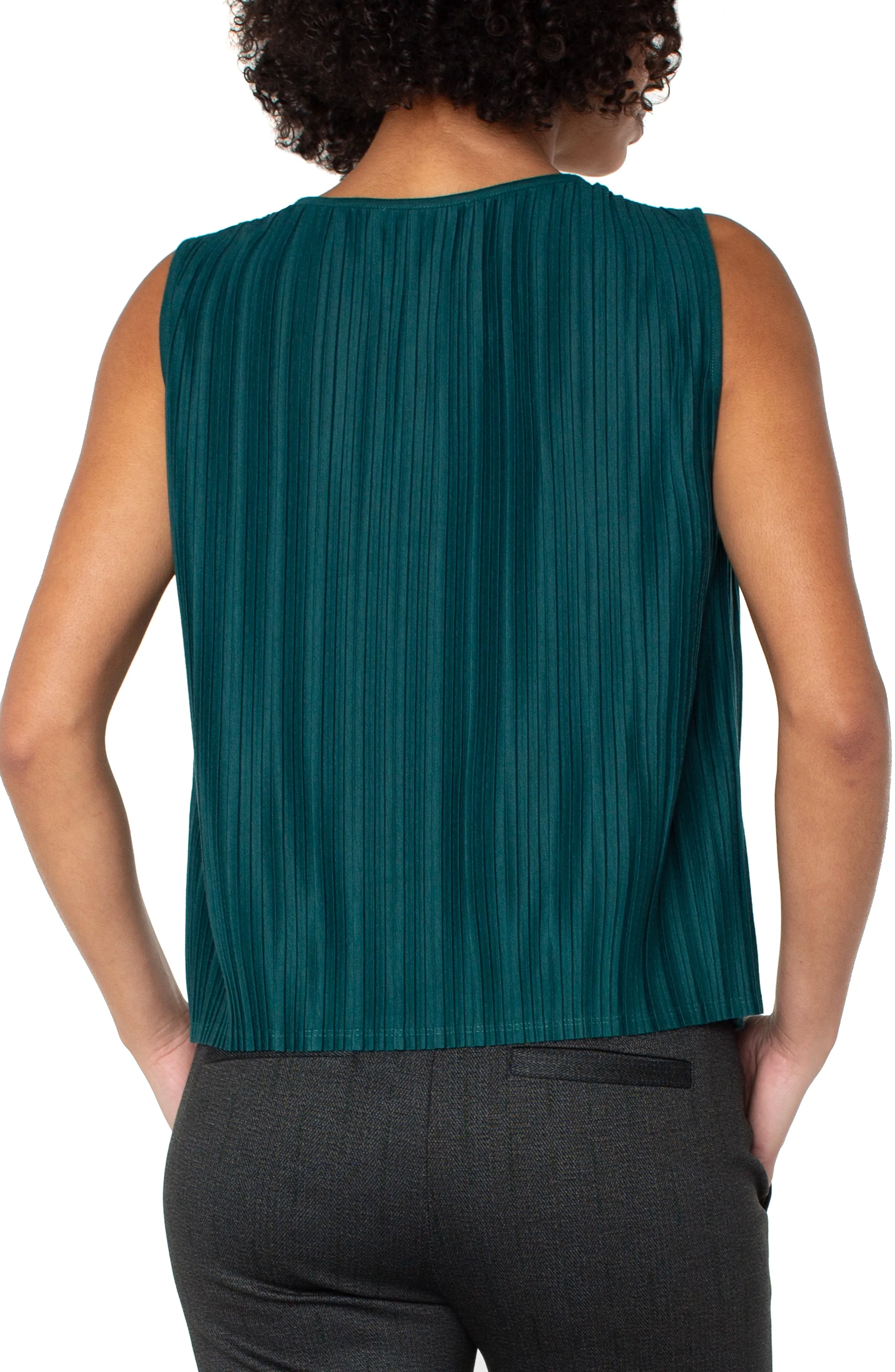 SLEEVELESS CREW NECK KNIT TOP sold by Liverpool Jeans Company product image thumbnail 2