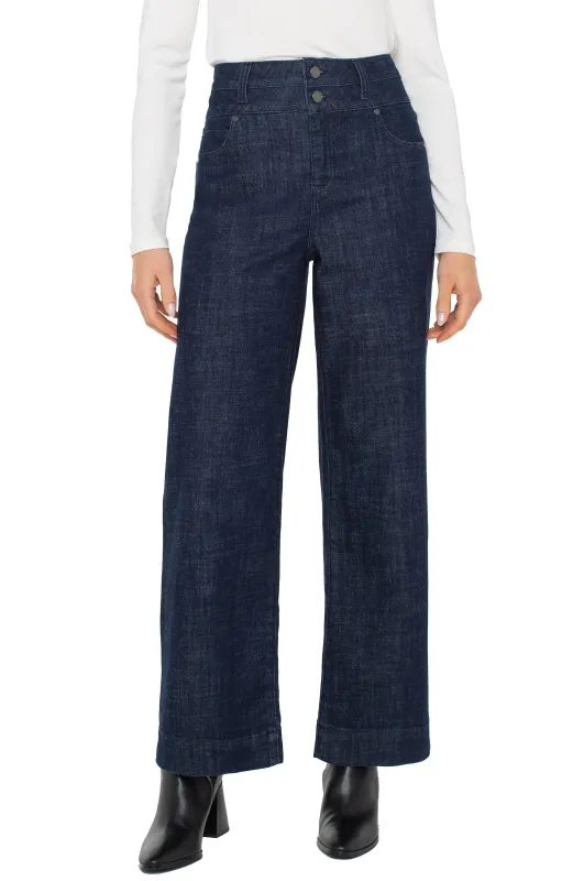 STRIDE HI-RISE WIDE LEG W/ DOUBLE WAISTBAND sold by Liverpool Jeans Company