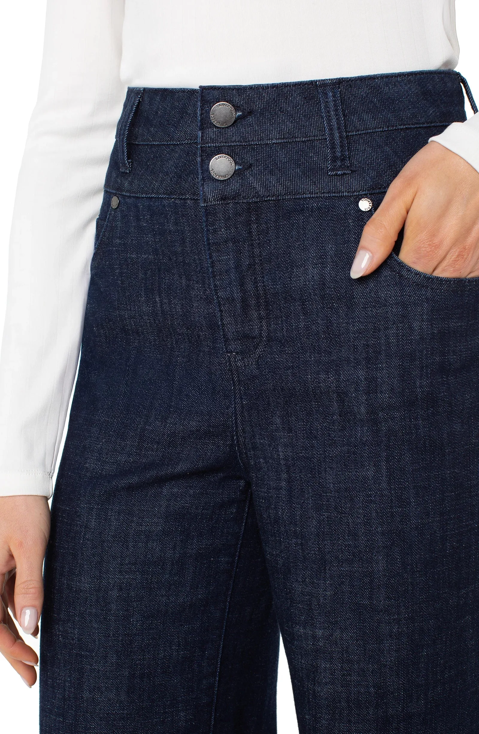 STRIDE HI-RISE WIDE LEG W/ DOUBLE WAISTBAND sold by Liverpool Jeans Company product image thumbnail 3