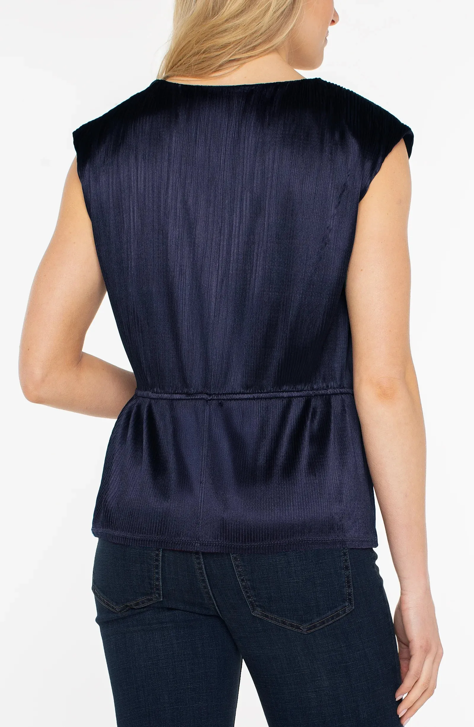 DOLMAN V-NECK PEPLUM KNIT TOP sold by Liverpool Jeans Company product image thumbnail 3