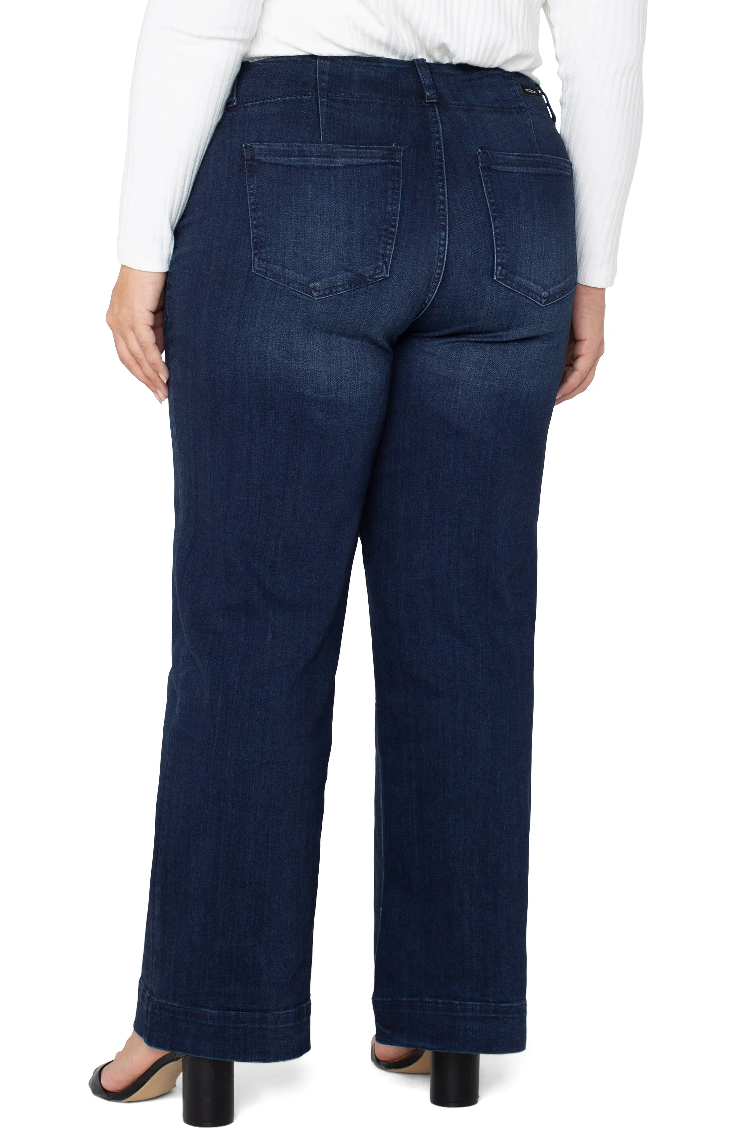 PATCH POCKET WIDE LEG TROUSER sold by Liverpool Jeans Company product image thumbnail 2