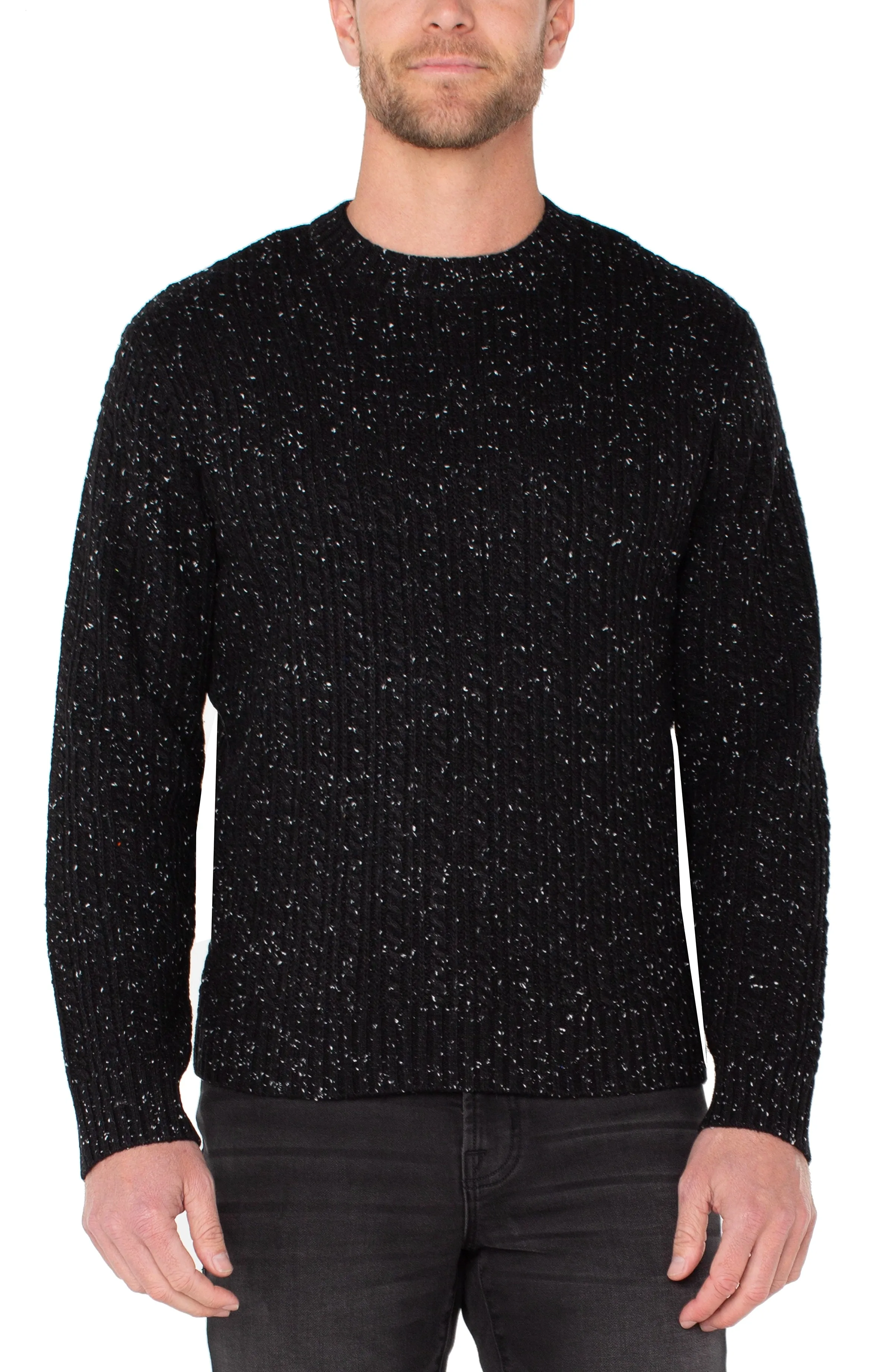 LONG SLEEVE CREW NECK SWEATER sold by Liverpool Jeans Company