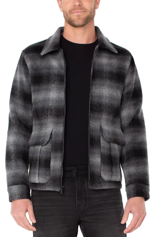 PLAID ZIP JACKET sold by Liverpool Jeans Company