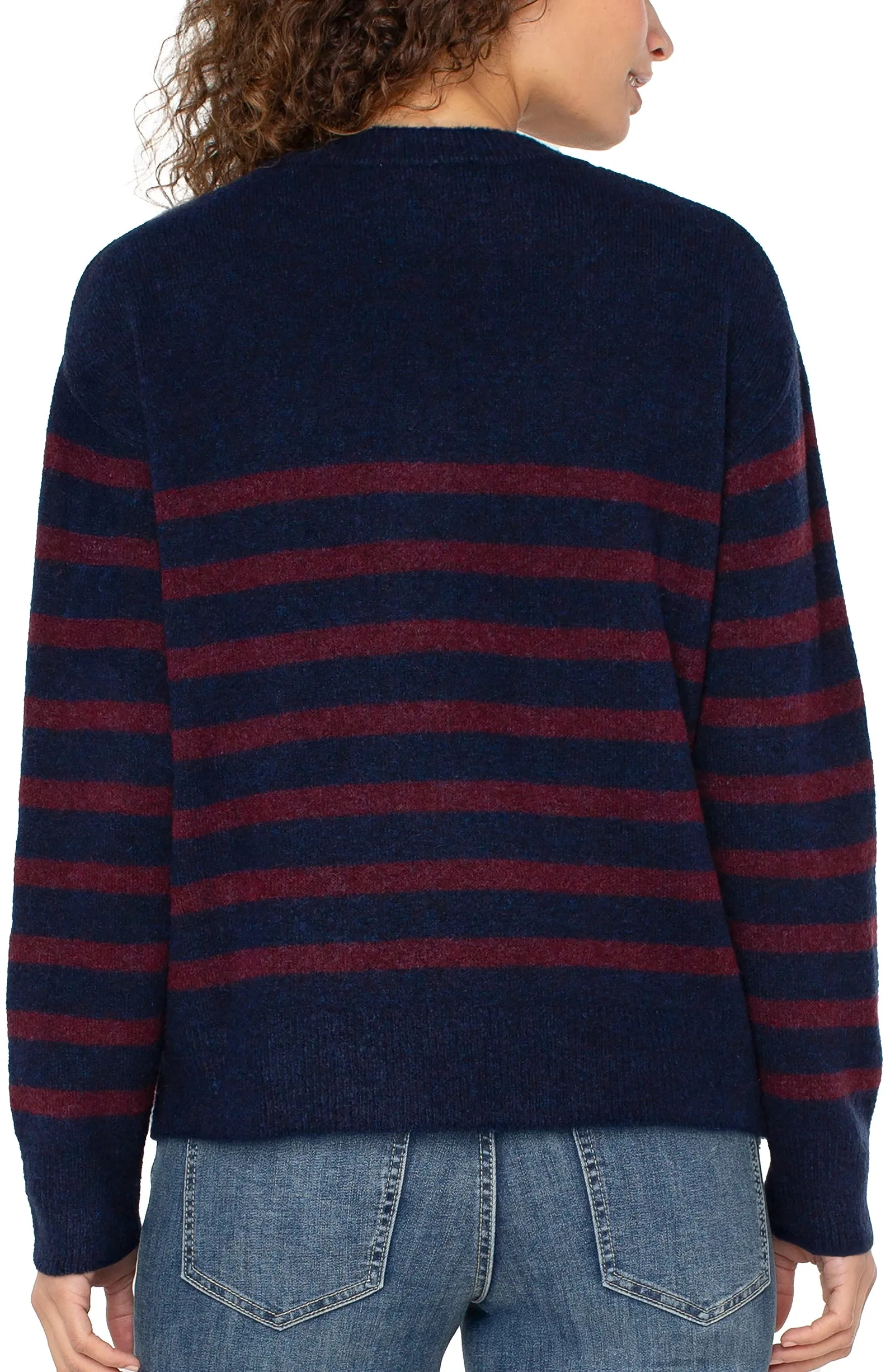PETITE LONG SLEEVE CREW NECK DROP SHOULDER SWEATER sold by Liverpool Jeans Company product image thumbnail 2