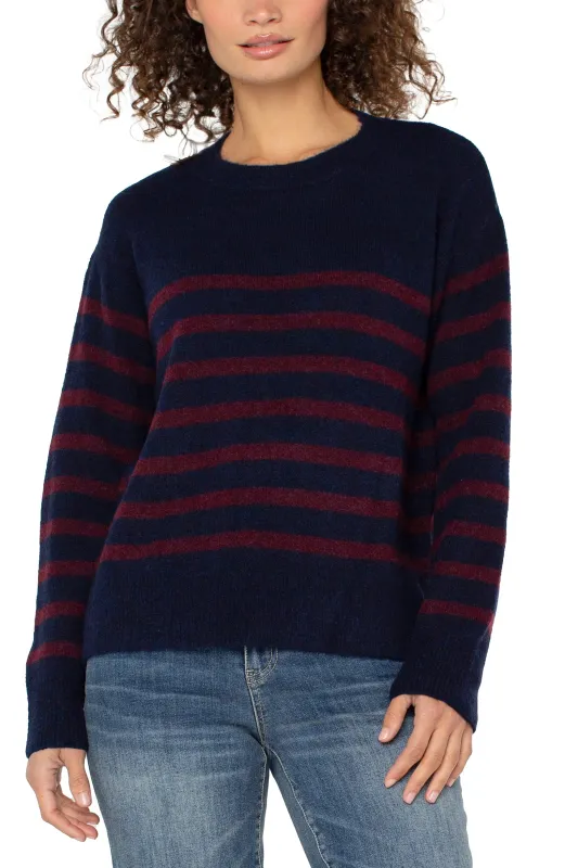 PETITE LONG SLEEVE CREW NECK DROP SHOULDER SWEATER sold by Liverpool Jeans Company